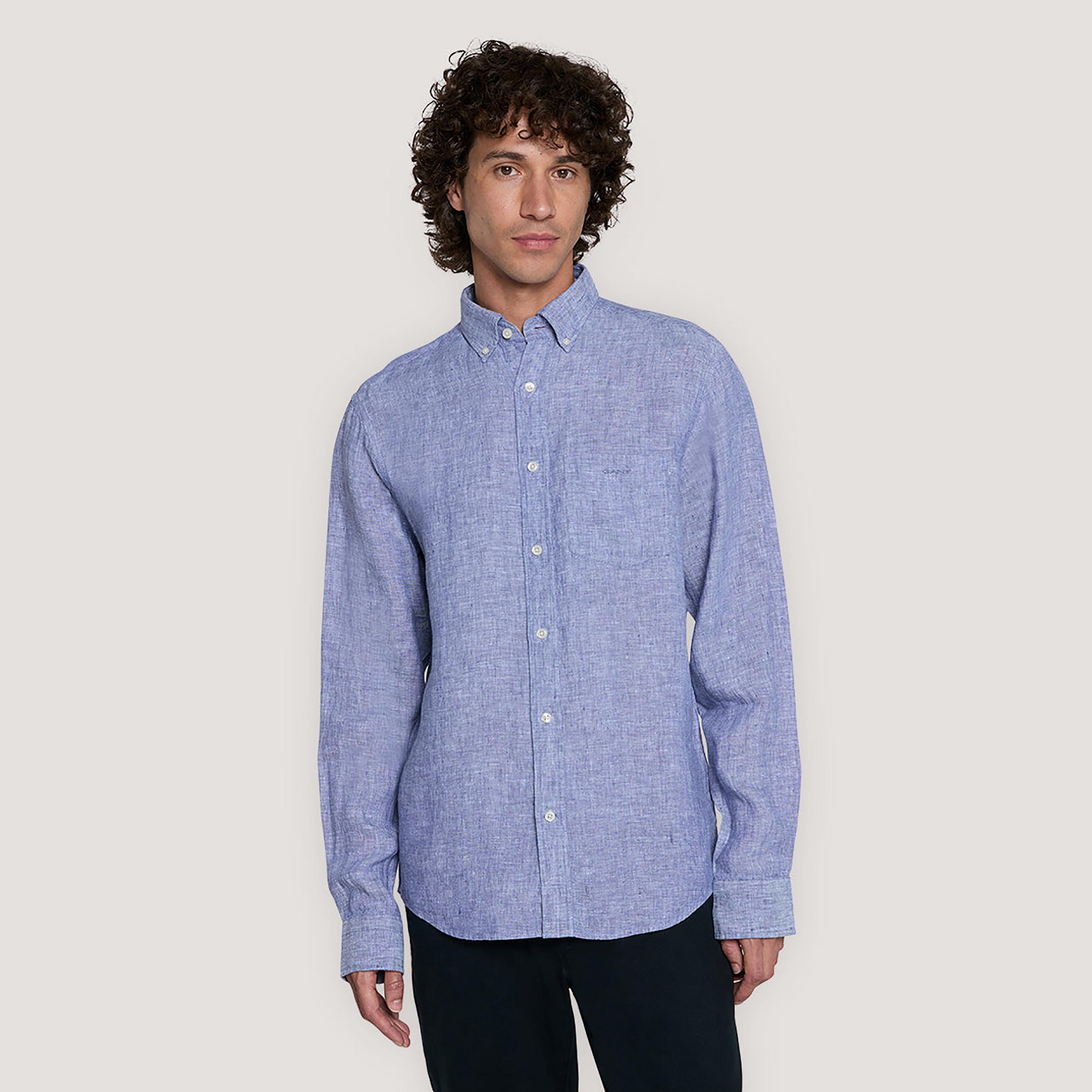 قميص رجالي بقصة عادية وأزرار وأكمام طويلة من جانت-men-clothing-shirts-image-1