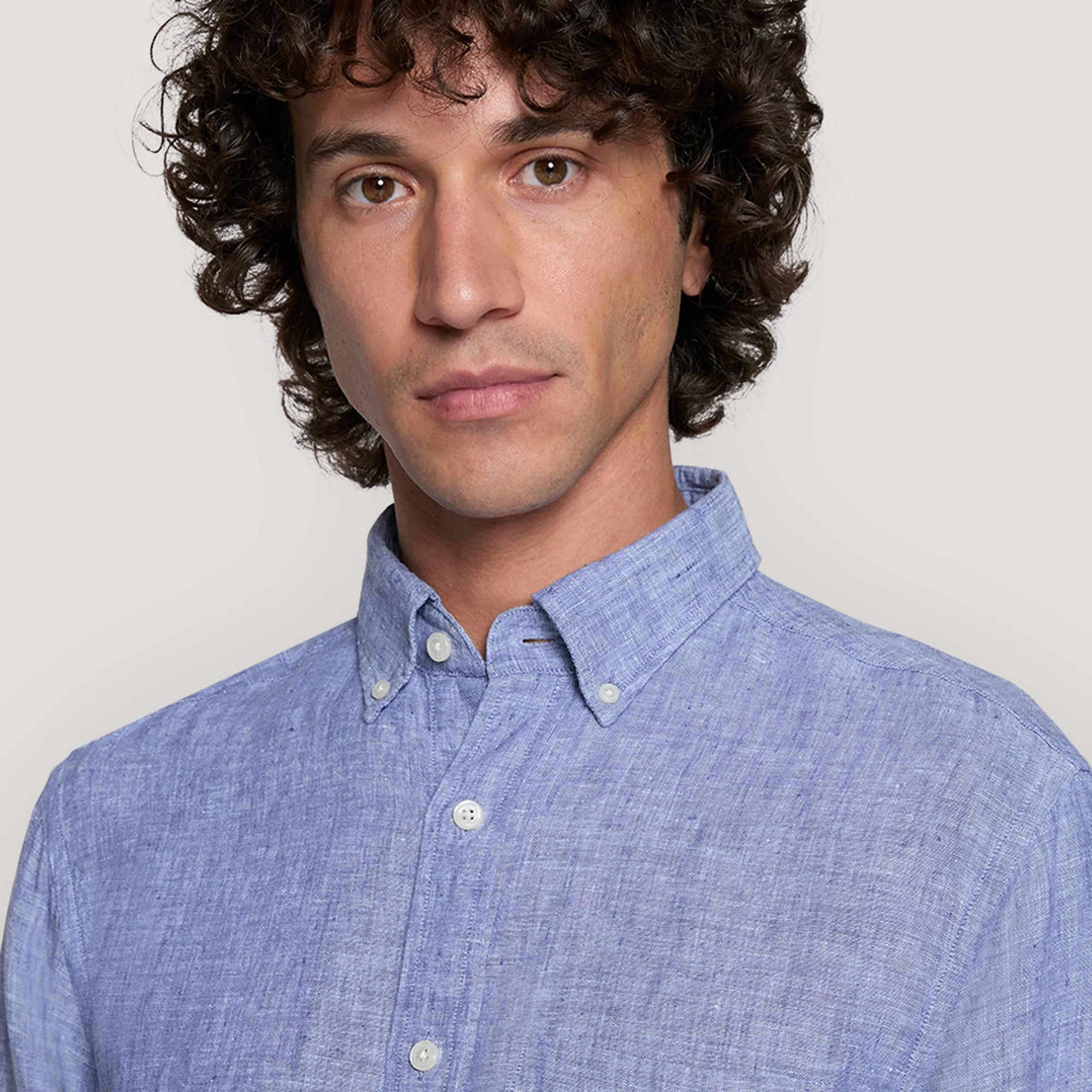قميص رجالي بقصة عادية وأزرار وأكمام طويلة من جانت-men-clothing-shirts-image-2