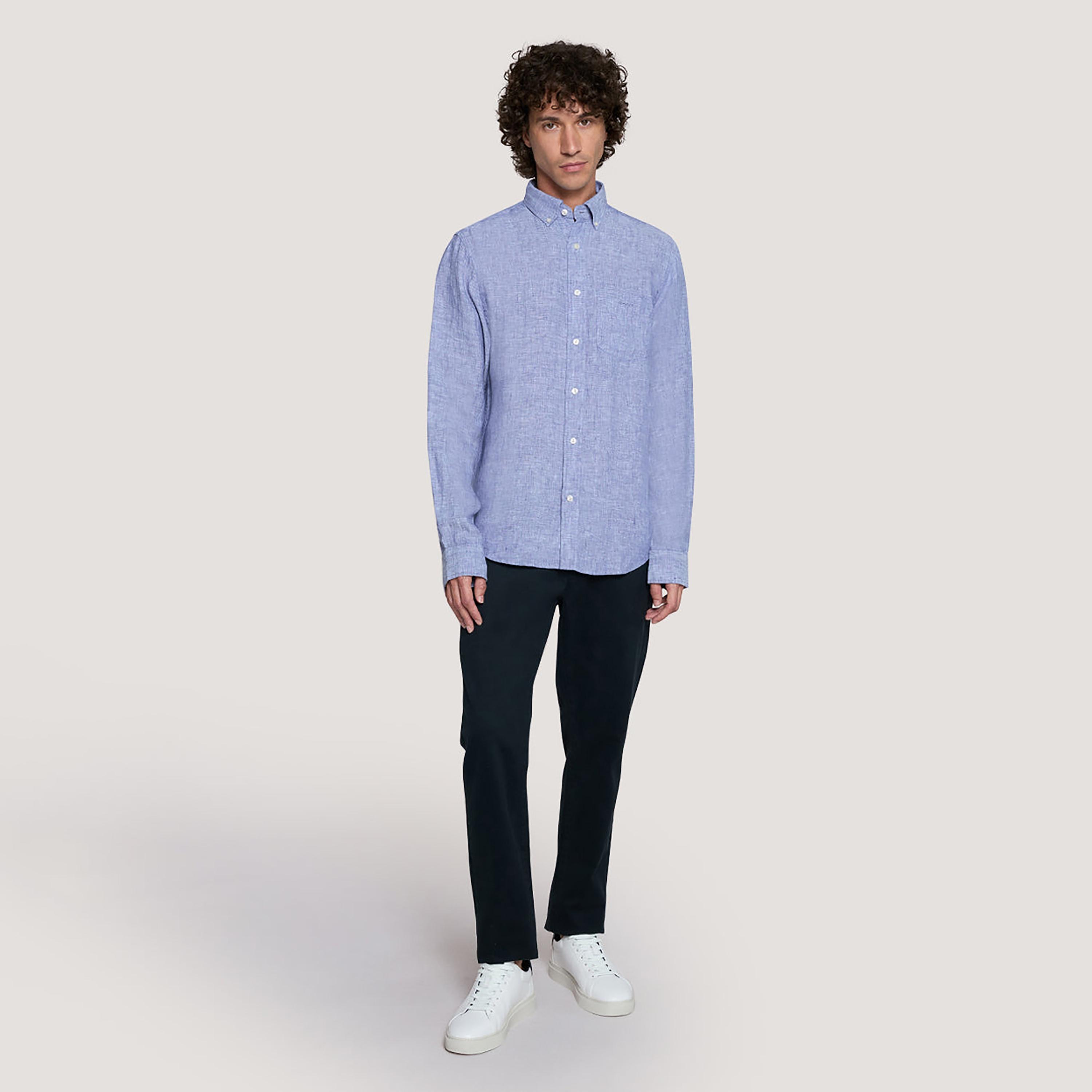 قميص رجالي بقصة عادية وأزرار وأكمام طويلة من جانت-men-clothing-shirts-image-3
