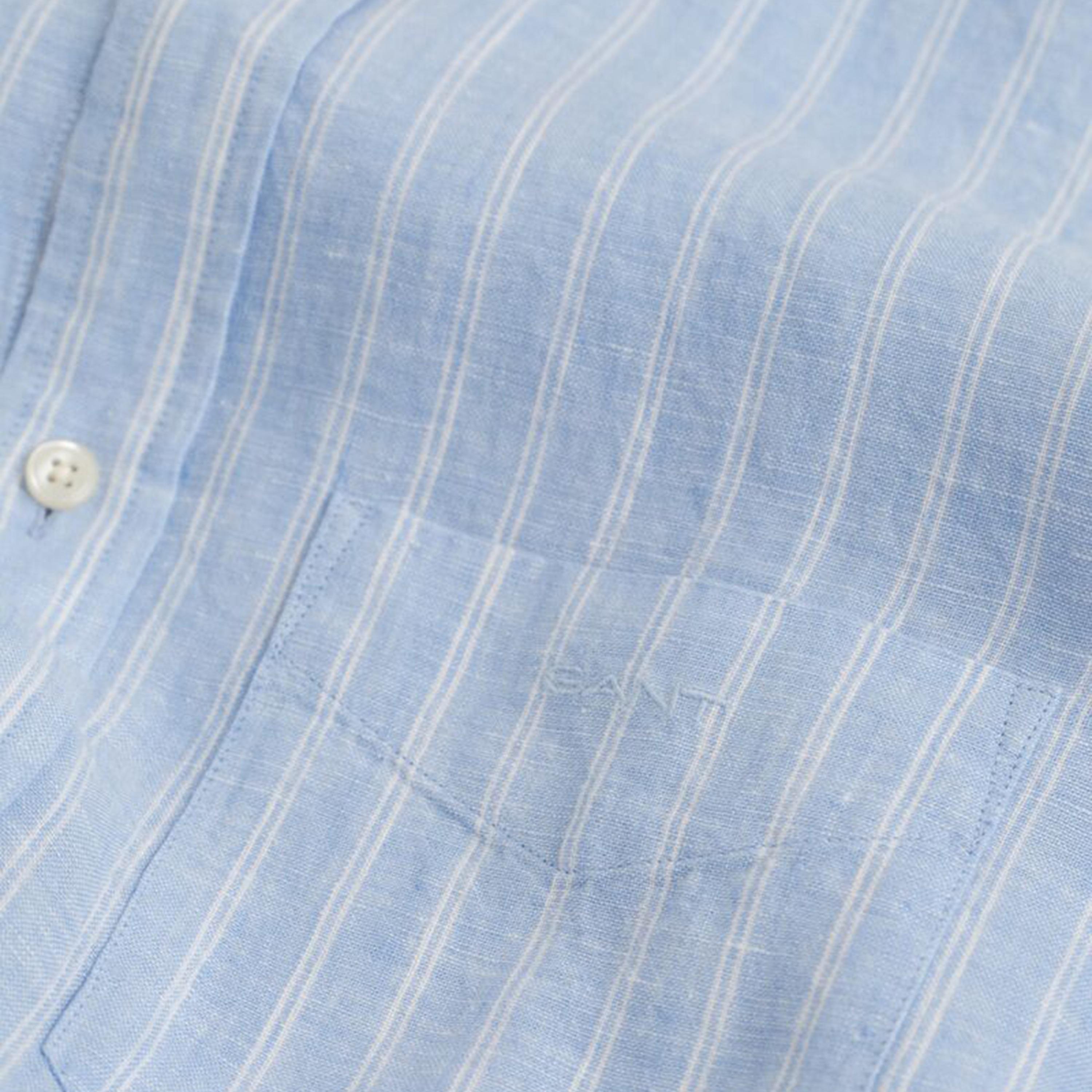 قميص رجالي مخطط من الكتان بقصة عادية وياقة وأزرار وأكمام طويلة من جانت-men-clothing-shirts-image-6