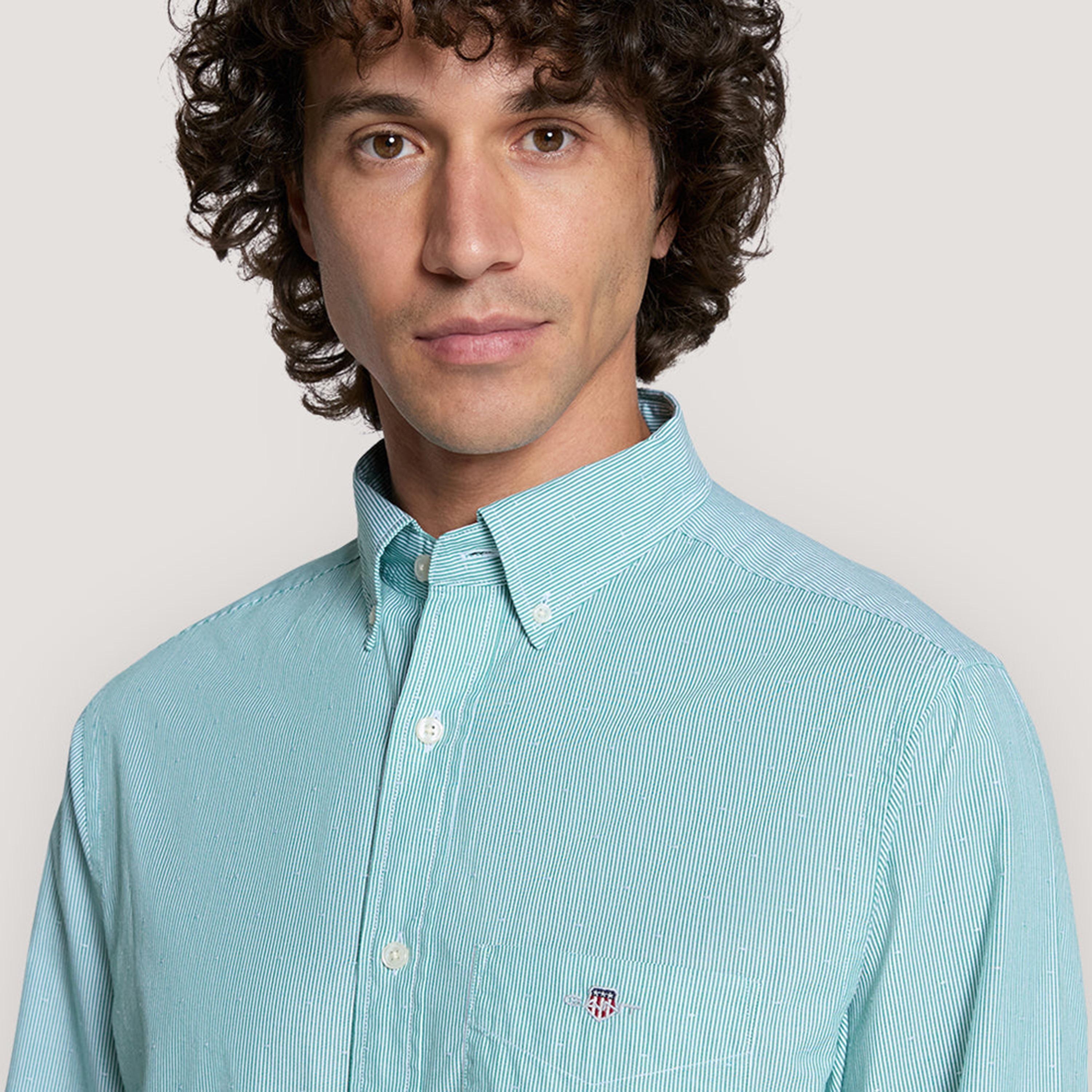 Gant Striped Regular Fit Long Sleeves Button-Down Collar Men's Shirt-men-clothing-shirts-image-2