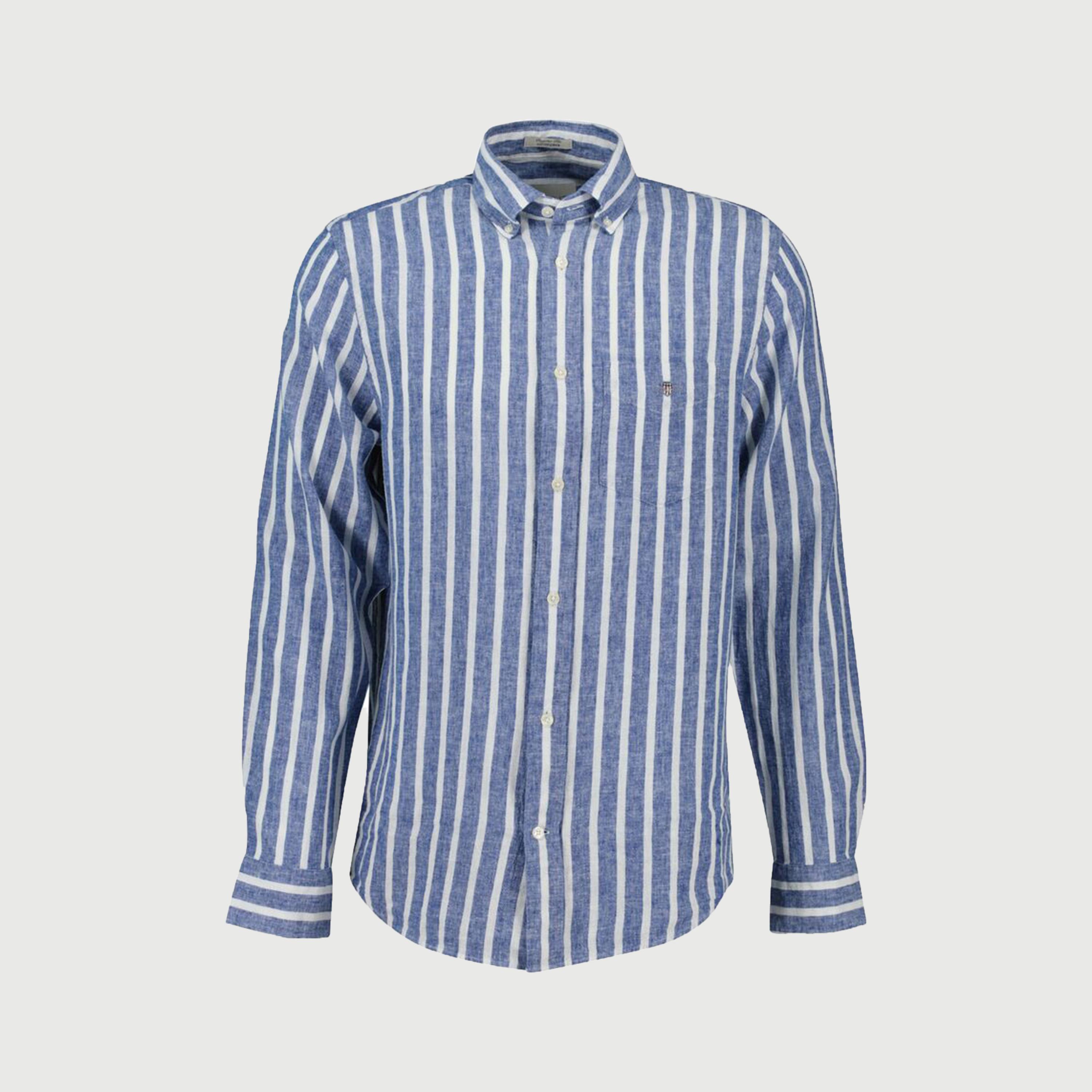 قميص رجالي مخطط بقصّة عادية وأزرار وأكمام طويلة من جانت-men-clothing-shirts-image-4
