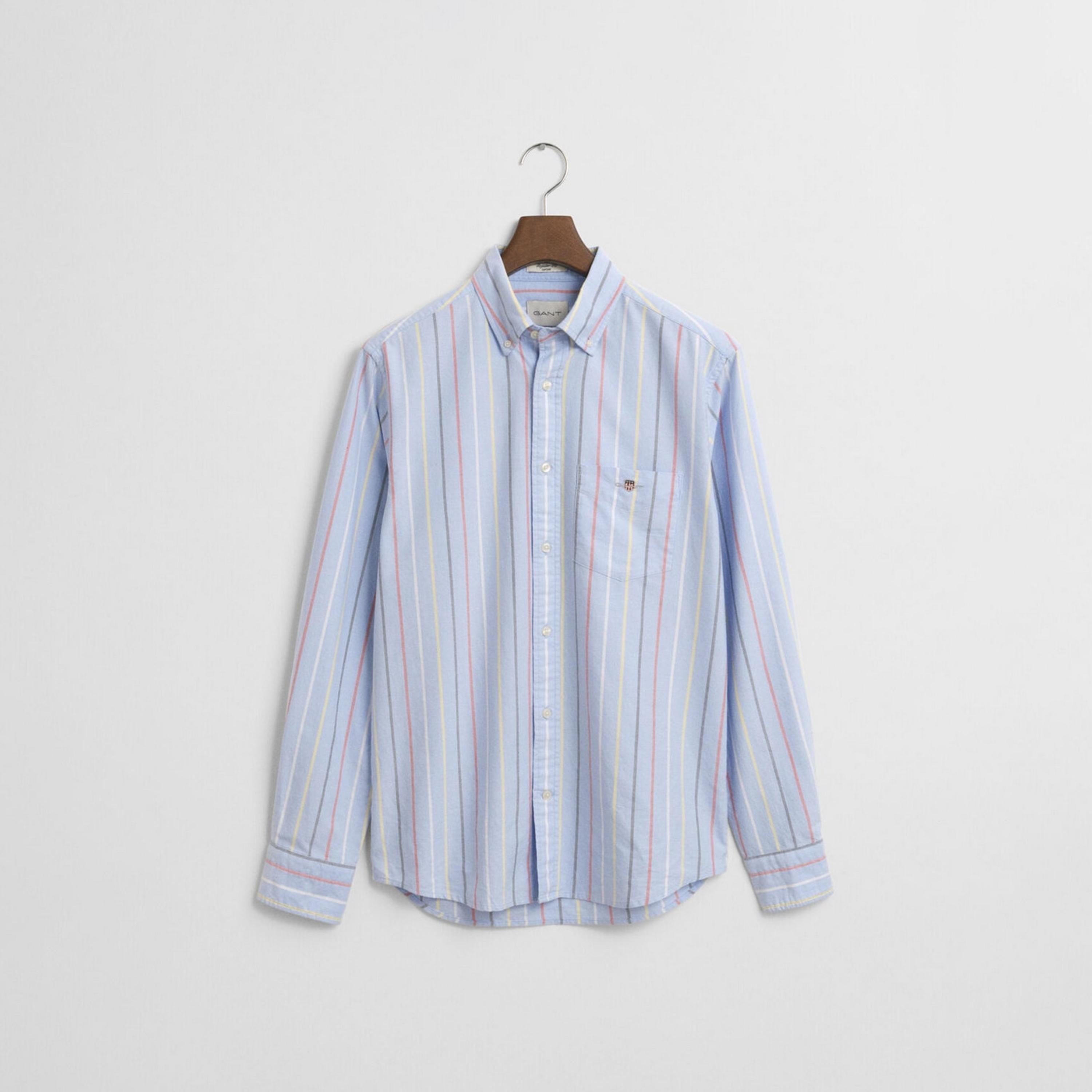 Gant Regular Fit Striped Button Down Collar Long Sleeves Men's Shirt-men-clothing-shirts-image-6