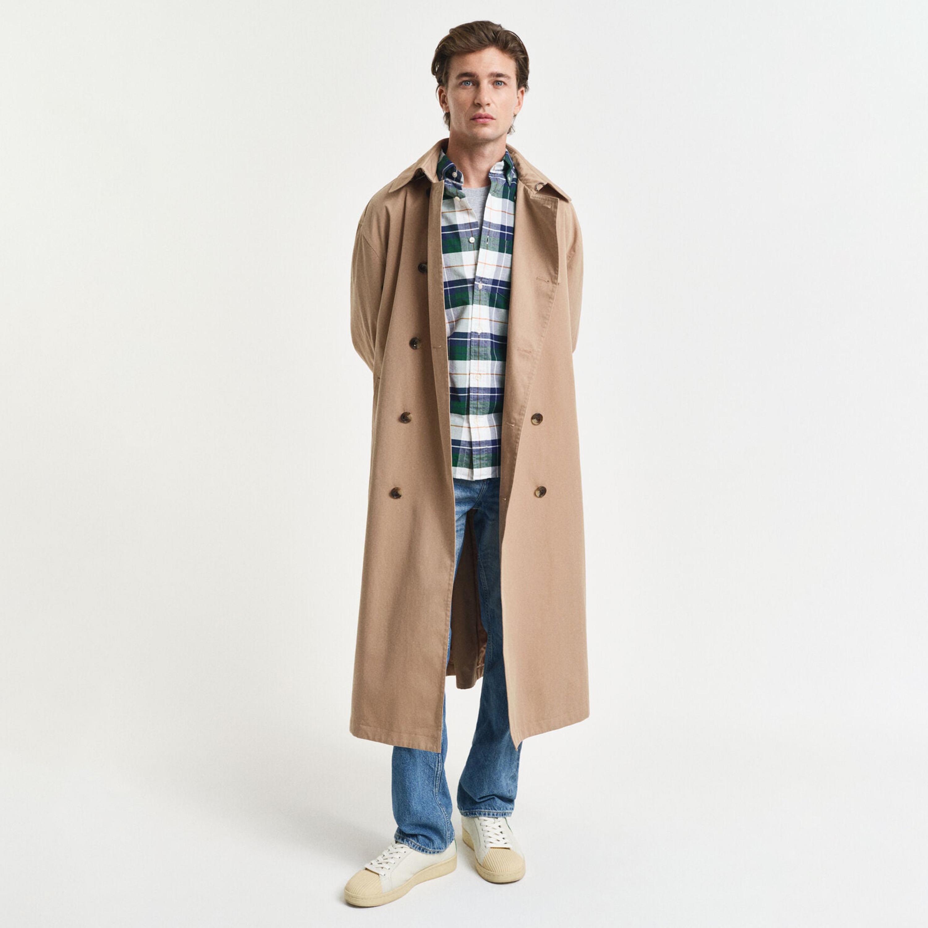 Gant Checked Regular Fit Long Sleeves Classic Oxford Button-Down Collar Men's Shirt-men-clothing-shirts-image-2