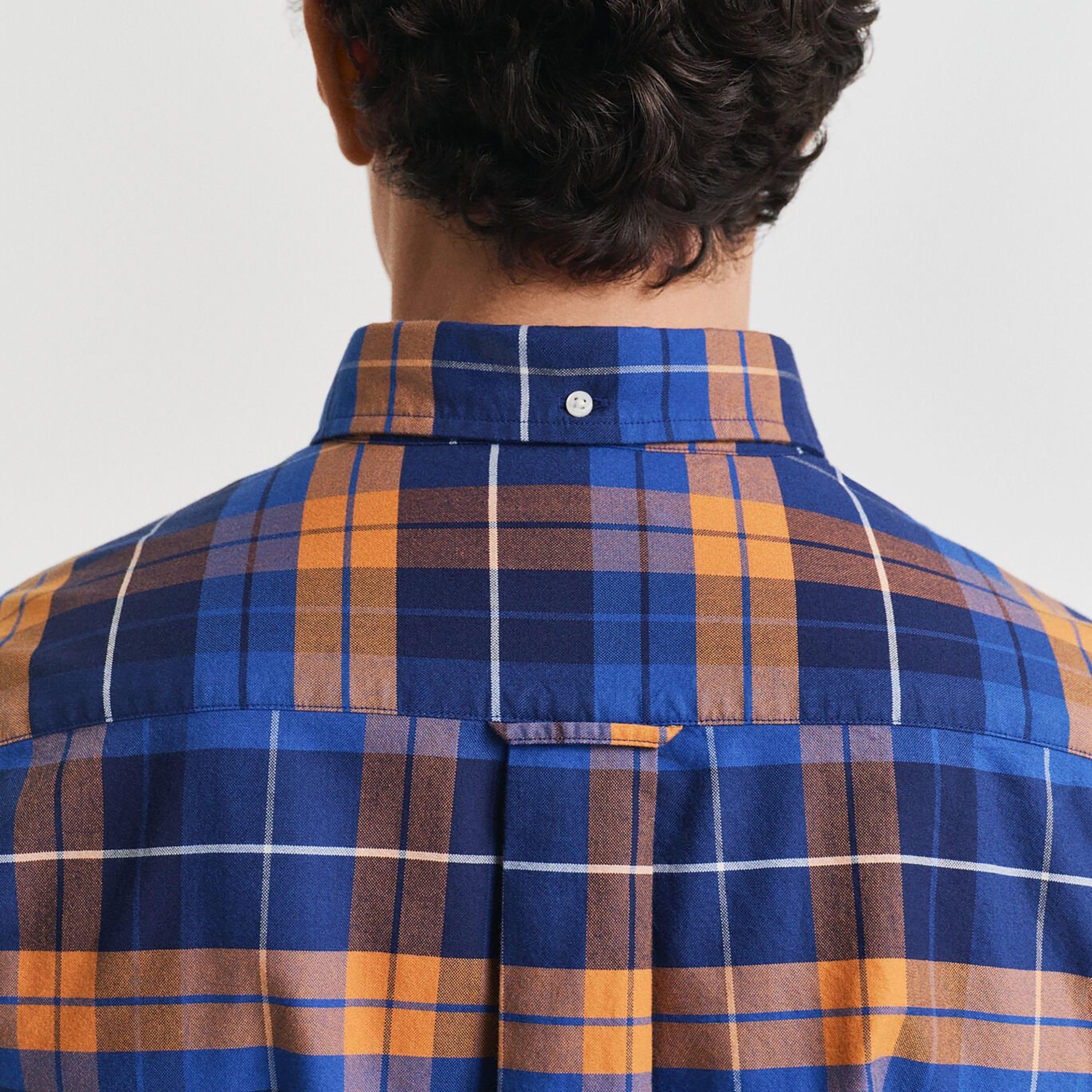 Gant Checked Regular Fit Long Sleeves Classic Oxford Button-Down Collar Men's Shirt-men-clothing-shirts-image-7
