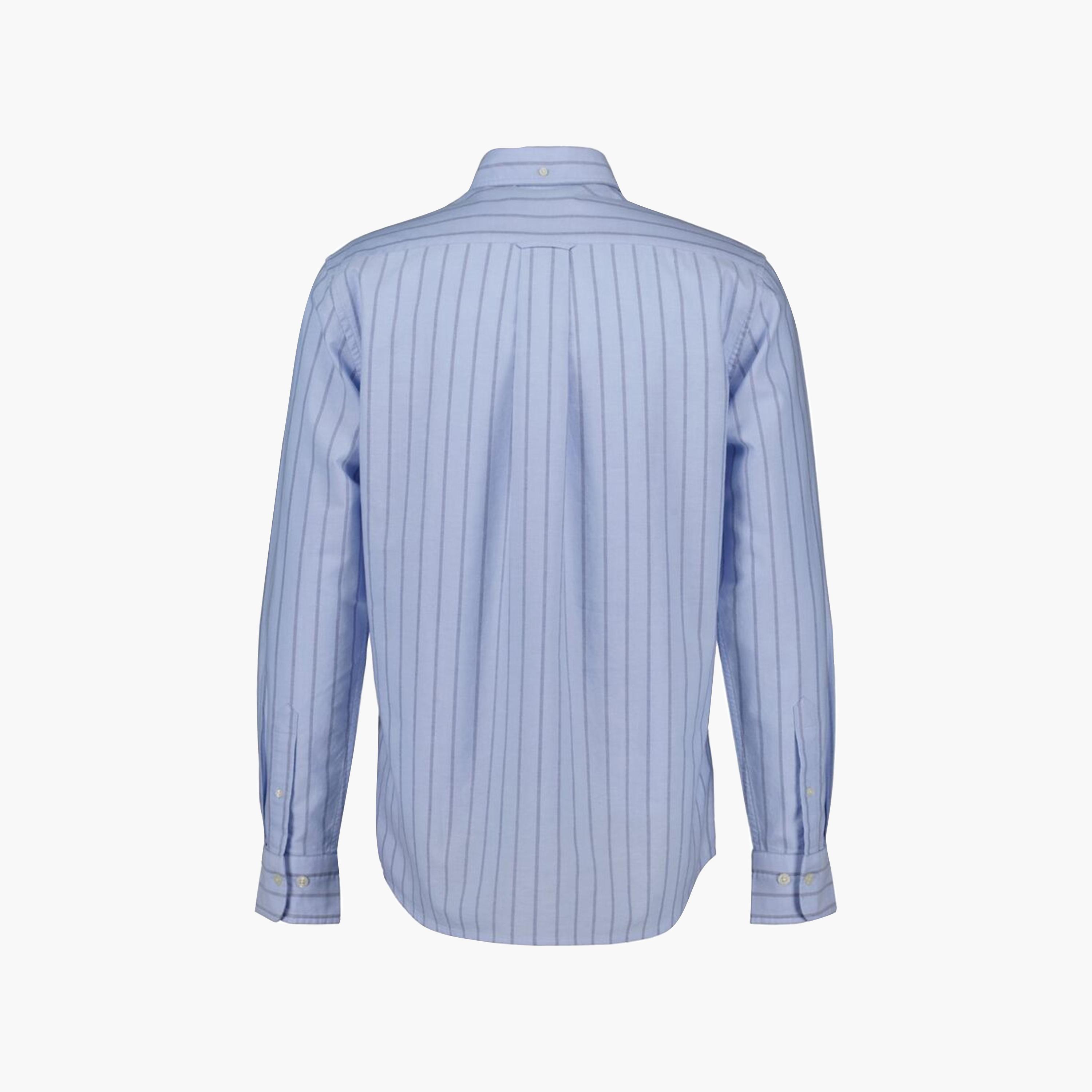 قميص رجالي بقصة عادية مخطط بياقة بأزرار وأكمام طويلة من غانت-men-clothing-shirts-image-7
