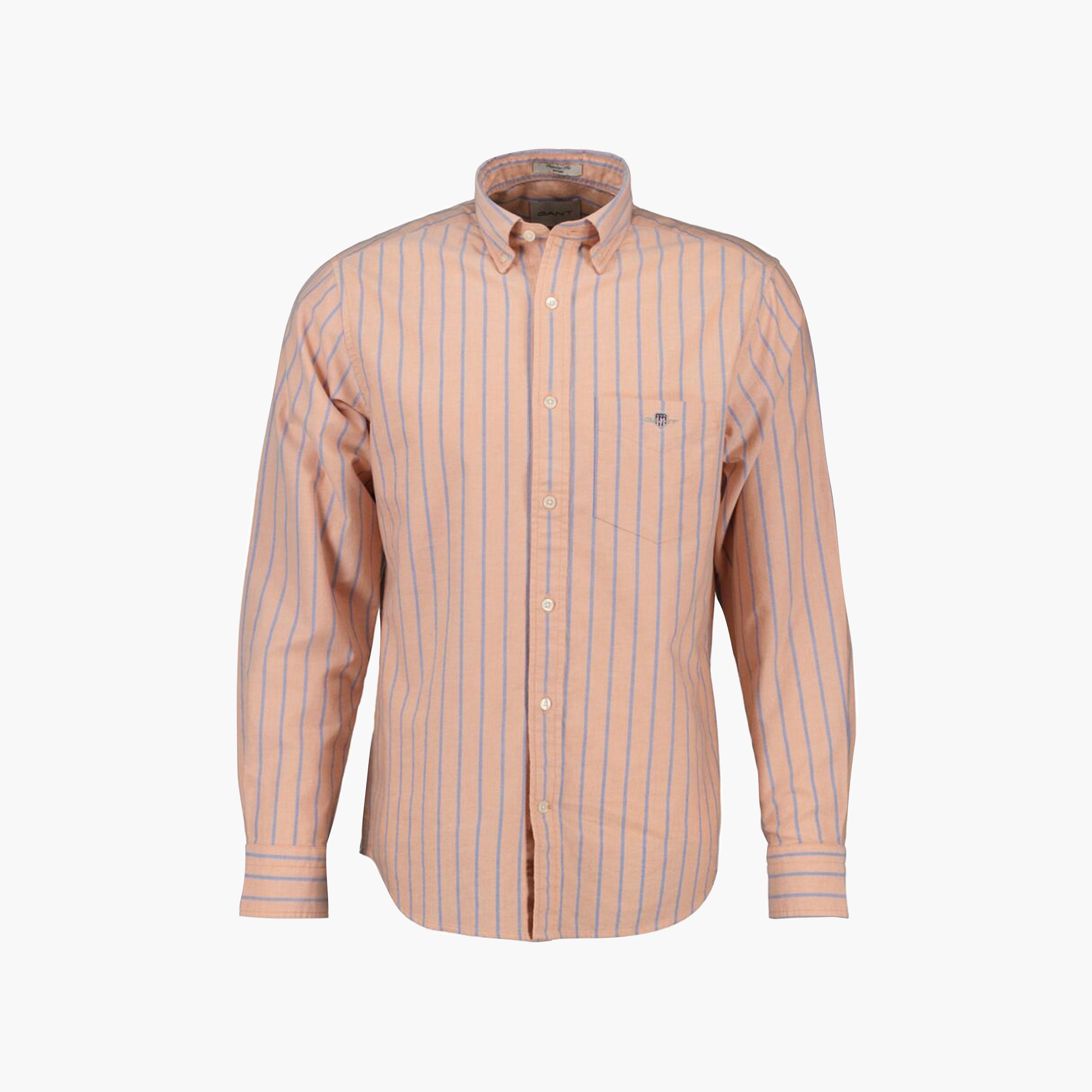Gant Regular Fit Striped Button Down Collar Long Sleeves Men's Shirt-men-clothing-shirts-image-6