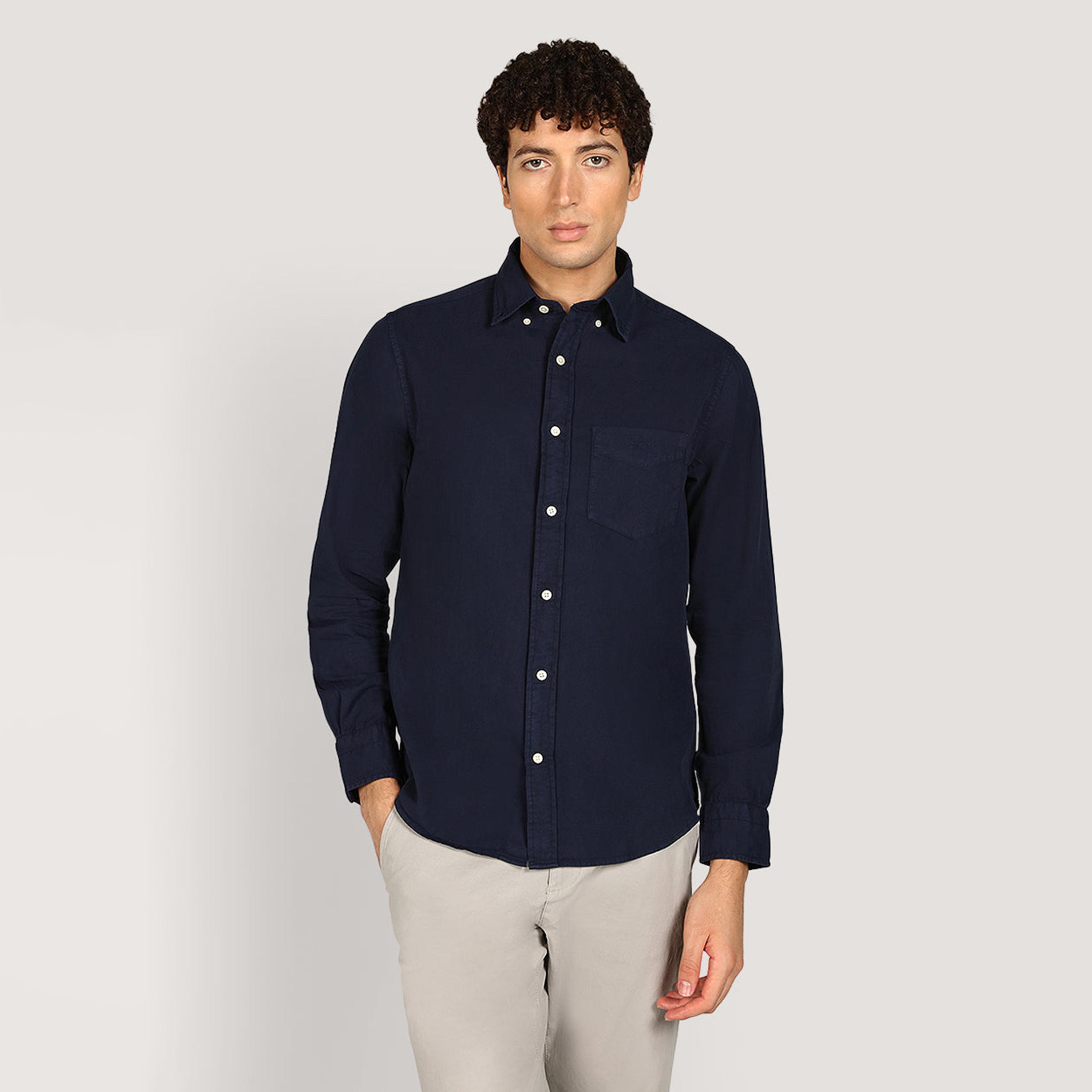 قميص رجالي بقصّة عادية وياقة بأزرار وأكمام طويلة من جانت-men-clothing-shirts-image-9
