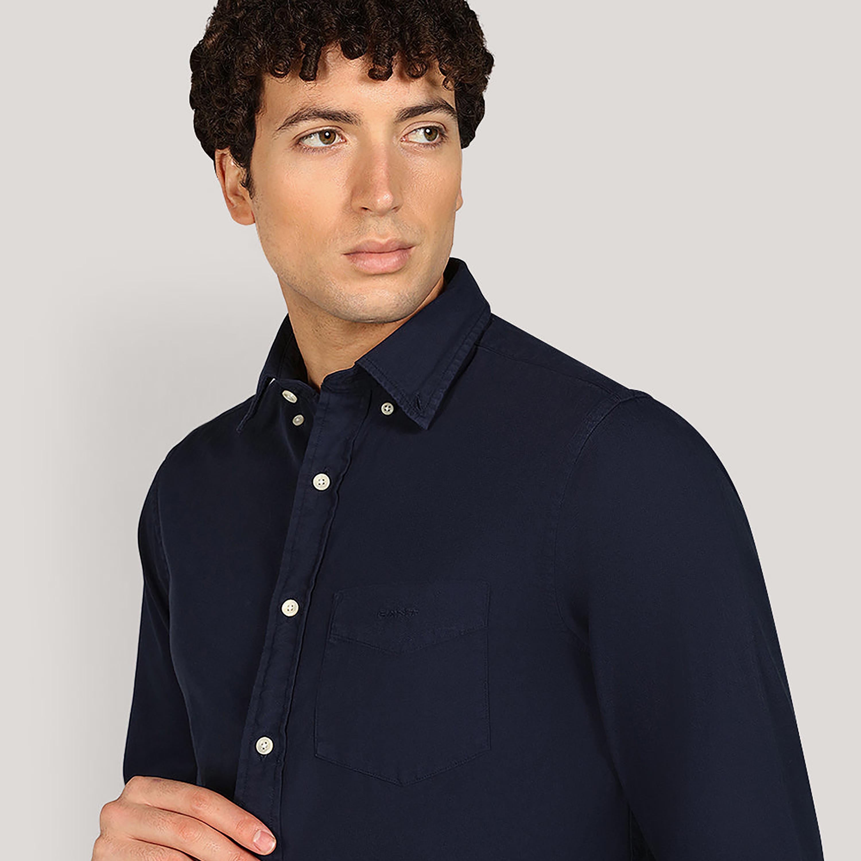 قميص رجالي بقصّة عادية وياقة بأزرار وأكمام طويلة من جانت-men-clothing-shirts-image-11