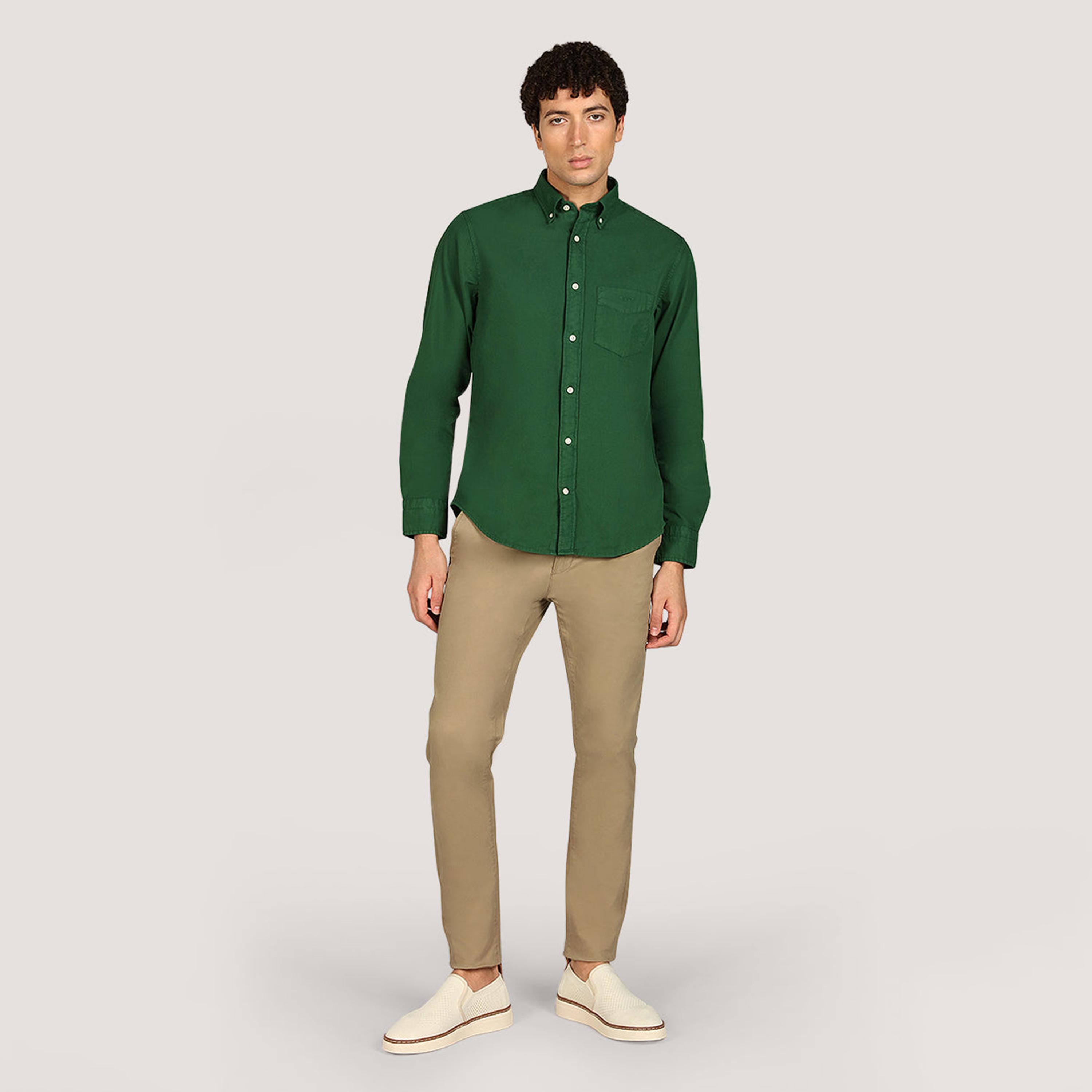 قميص رجالي بقصّة عادية وياقة بأزرار وأكمام طويلة من جانت-men-clothing-shirts-image-6