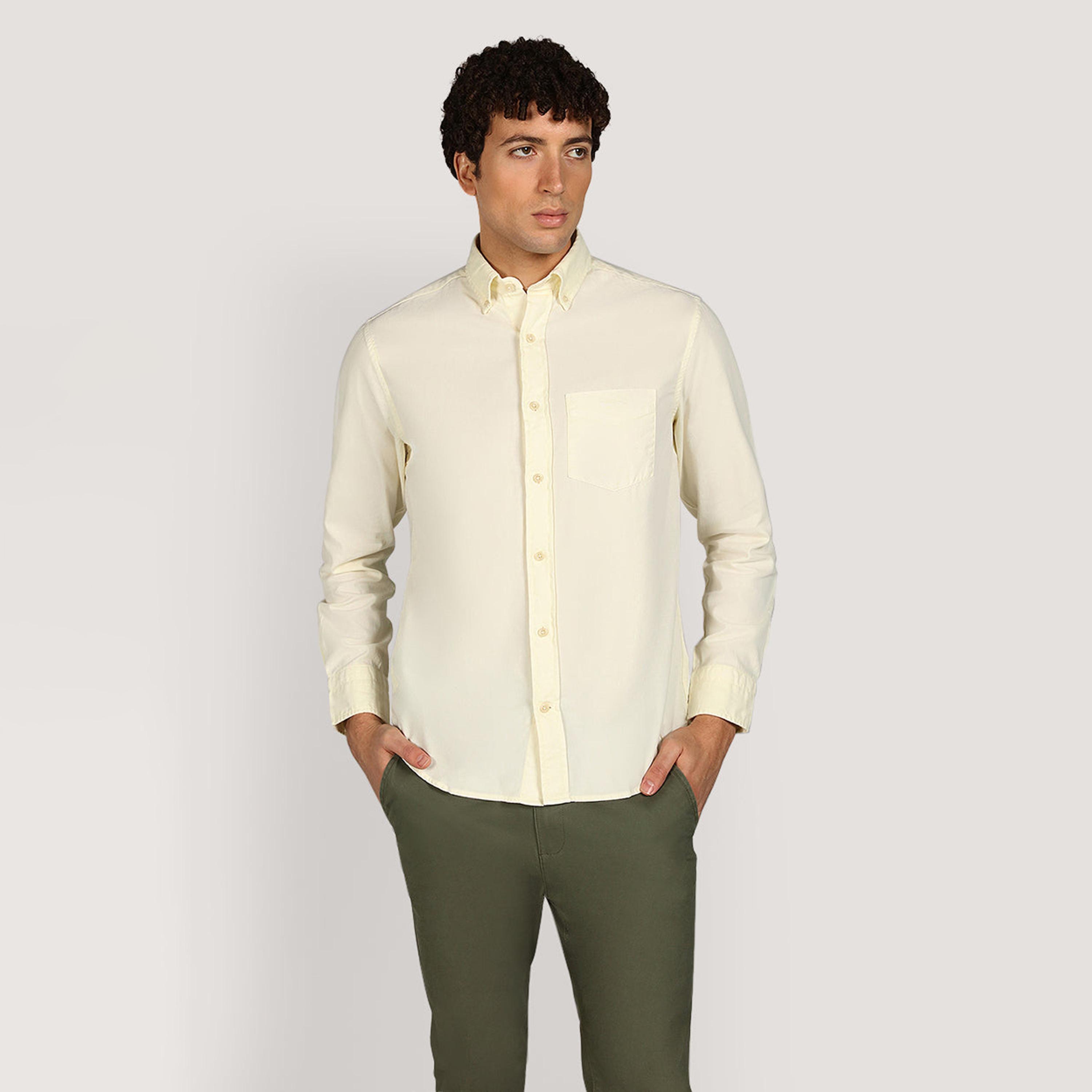 قميص رجالي بقصّة عادية وياقة بأزرار وأكمام طويلة من جانت-men-clothing-shirts-image-1