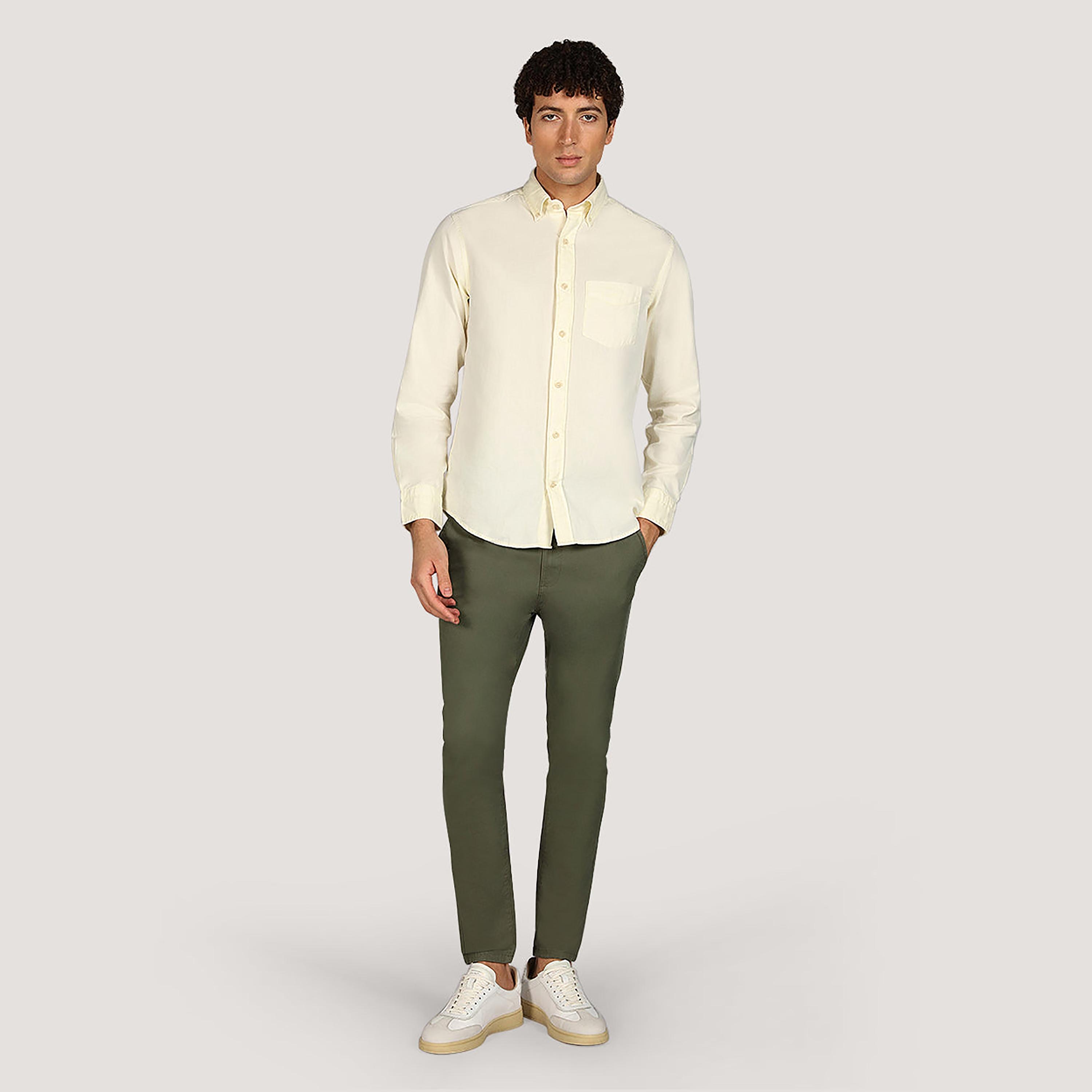 Gant Plain Regular Fit Long Sleeves Button-Down Collar Men's Shirt-men-clothing-shirts-image-3
