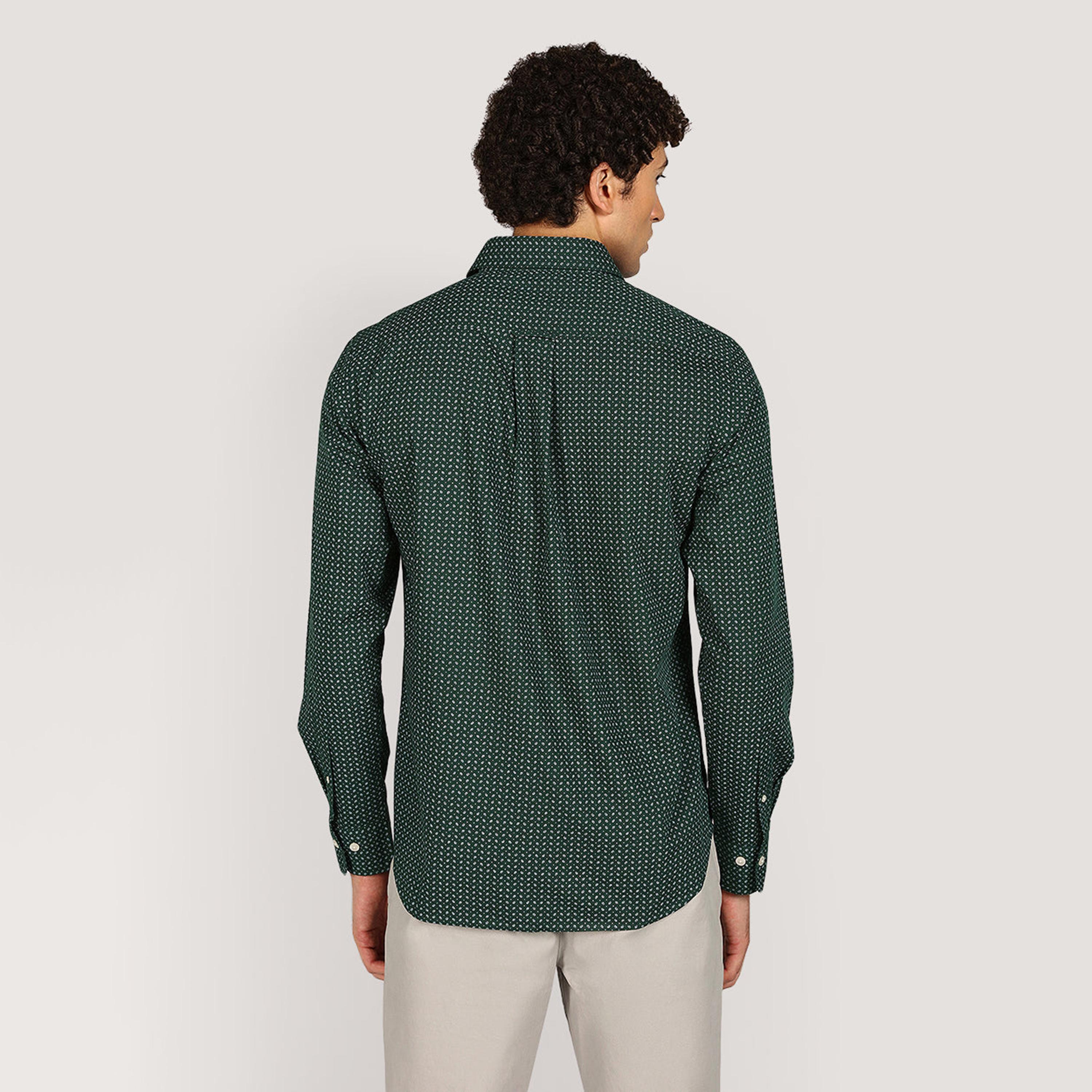 قميص رجالي بقصة عادية بياقة مسطحة مطبوعة وأكمام طويلة من جانت-men-clothing-shirts-image-8