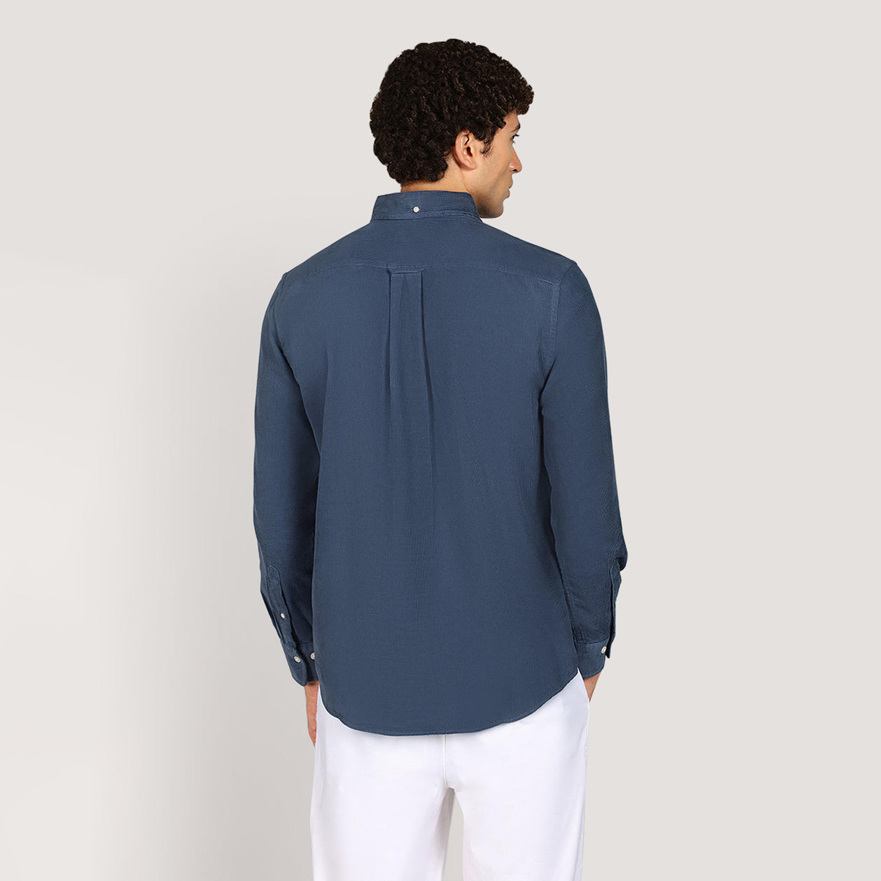 قميص رجالي بقصة عادية بياقة بأزرار من قماش الكوردروي وأكمام طويلة من جانت-men-clothing-shirts-image-8