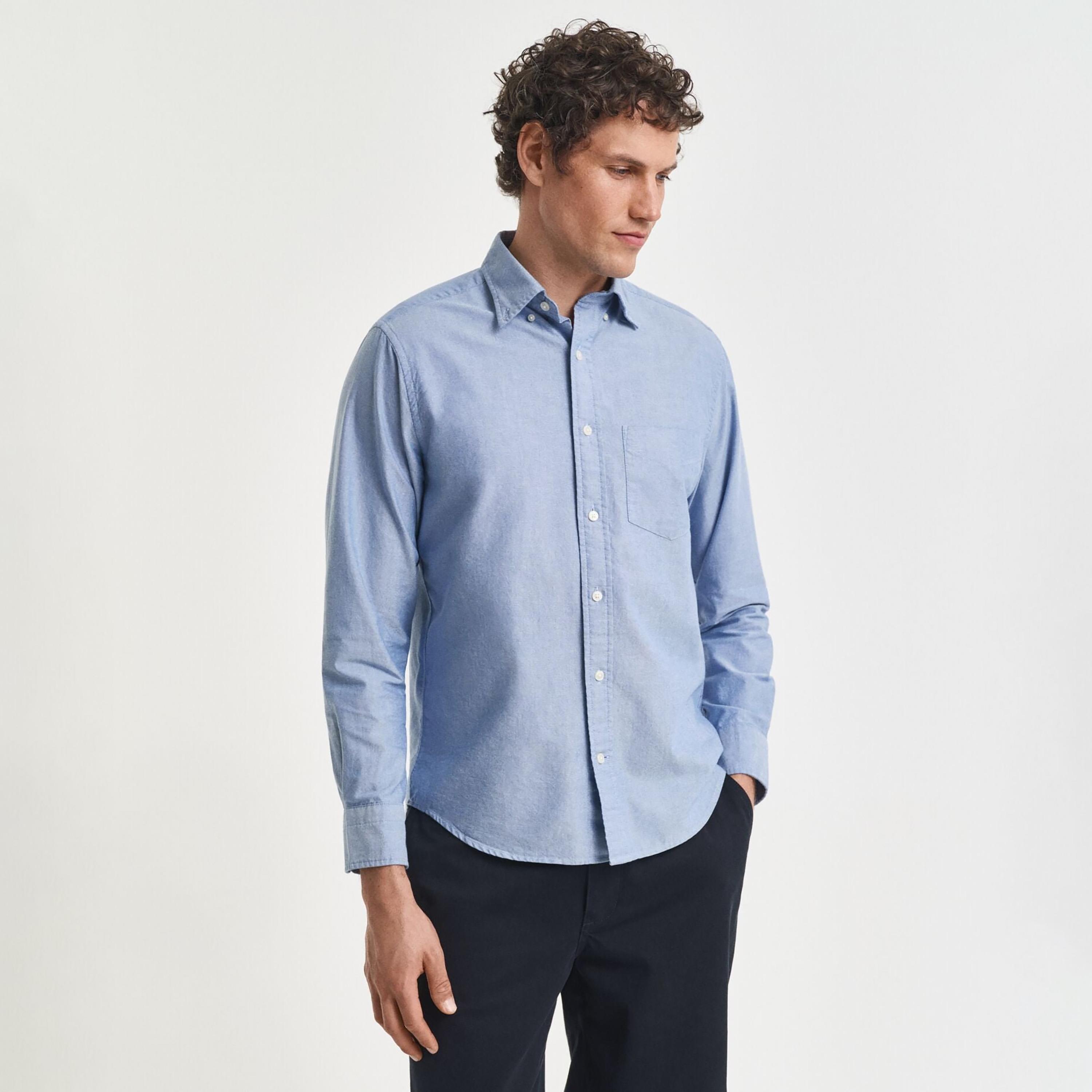 قميص رجالي بقصّة عادية وياقة بأزرار وأكمام طويلة من جانت-men-clothing-shirts-image-8