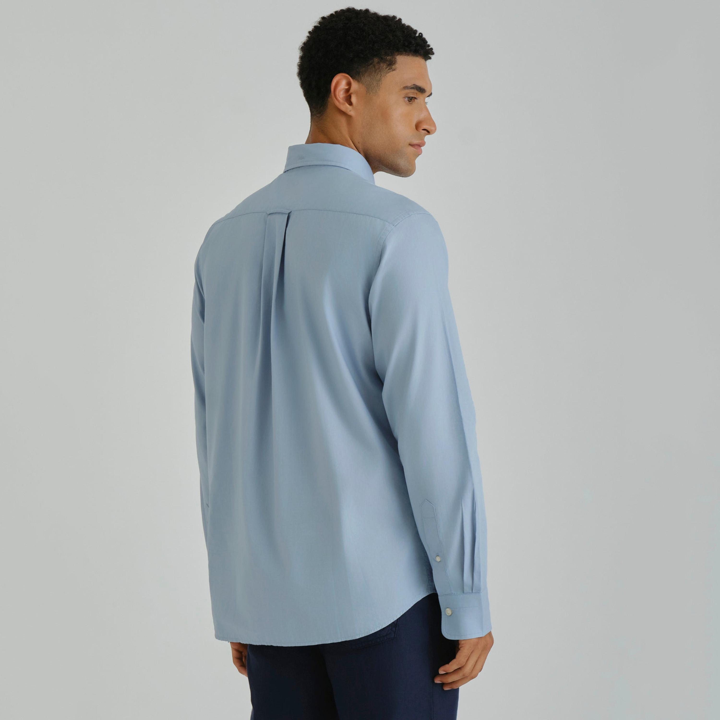 قميص رجالي بقصة عادية بياقة بأزرار سفلية سادة وأكمام طويلة من جانت.-men-clothing-shirts-image-7
