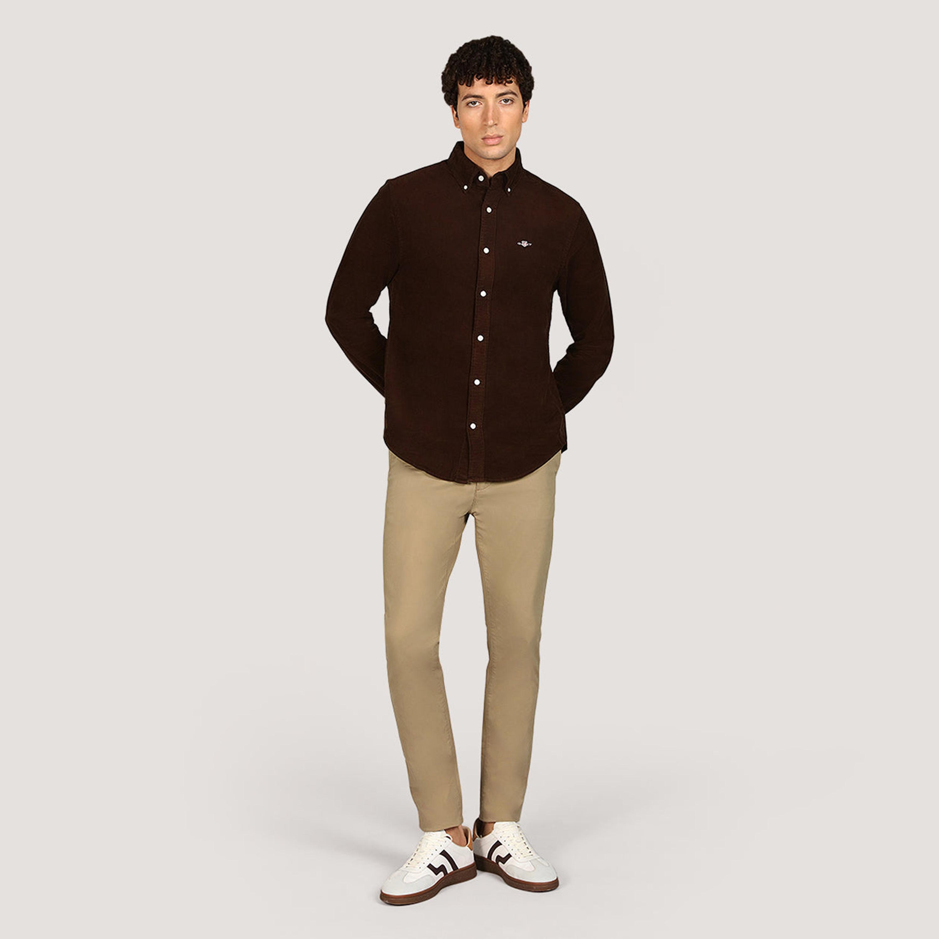 قميص رجالي بقصّة عادية وياقة بأزرار وأكمام طويلة من جانت-men-clothing-shirts-image-3