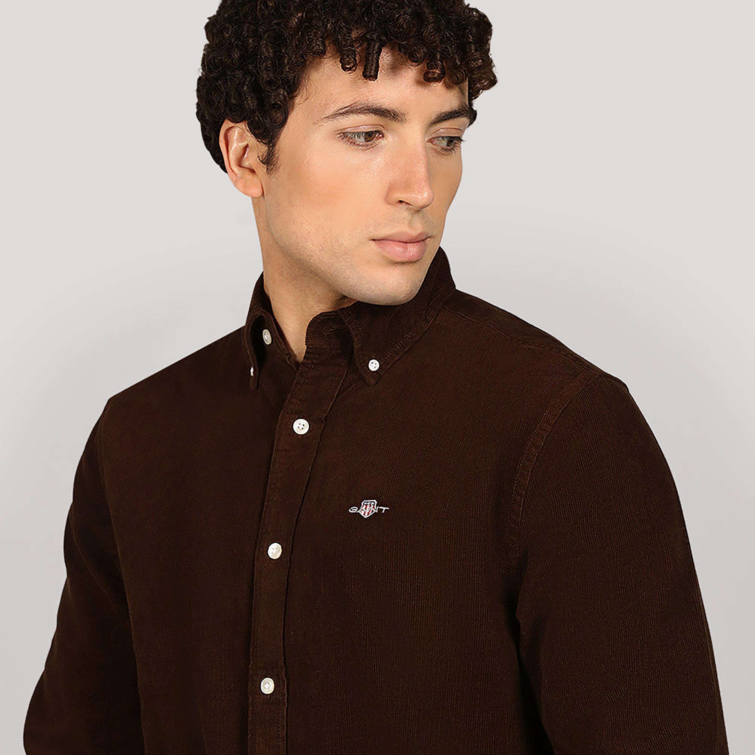 قميص رجالي بقصّة عادية وياقة بأزرار وأكمام طويلة من جانت-men-clothing-shirts-image-2