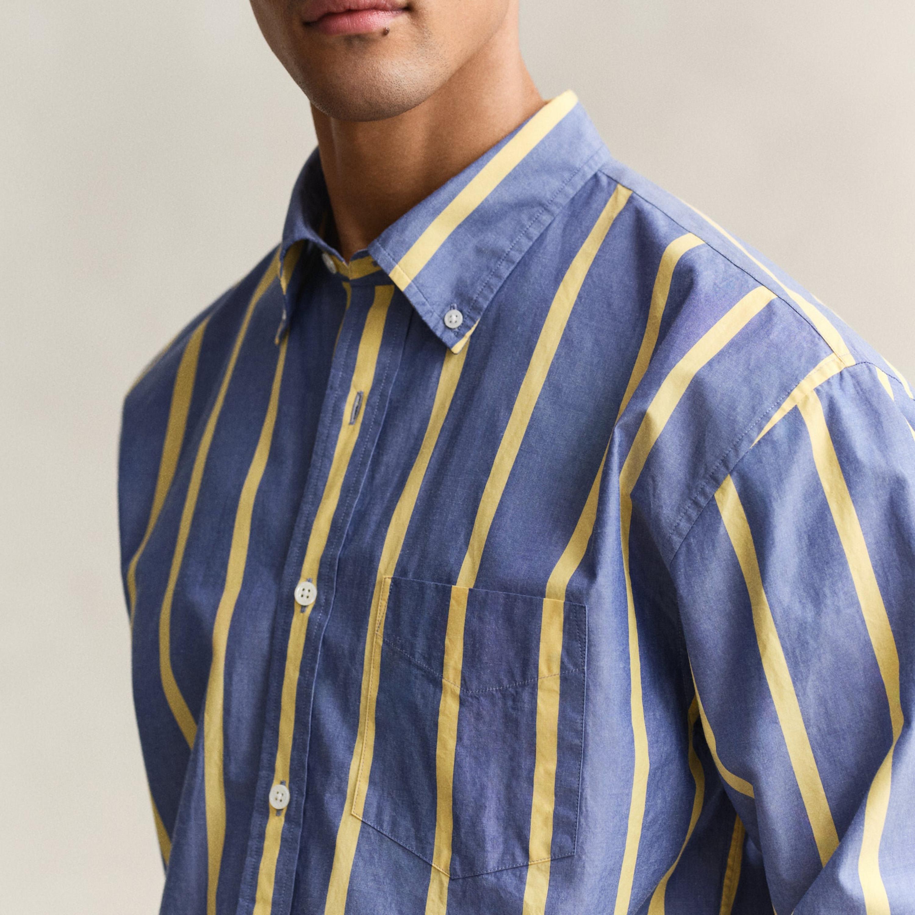 قميص رجالي بتصميم مخطط مريح وياقة بأزرار وأكمام طويلة من جانت-men-clothing-shirts-image-8