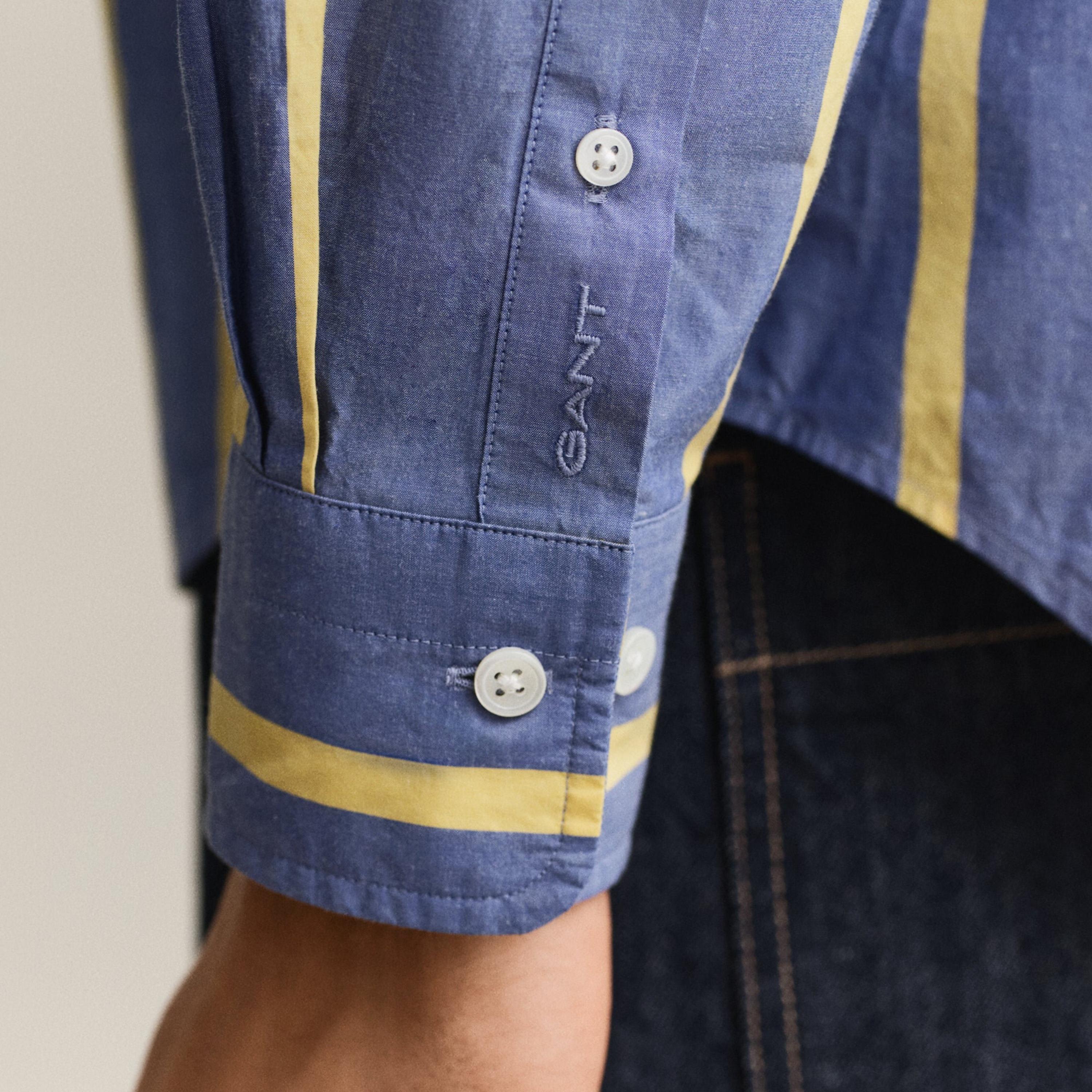 قميص رجالي بتصميم مخطط مريح وياقة بأزرار وأكمام طويلة من جانت-men-clothing-shirts-image-12