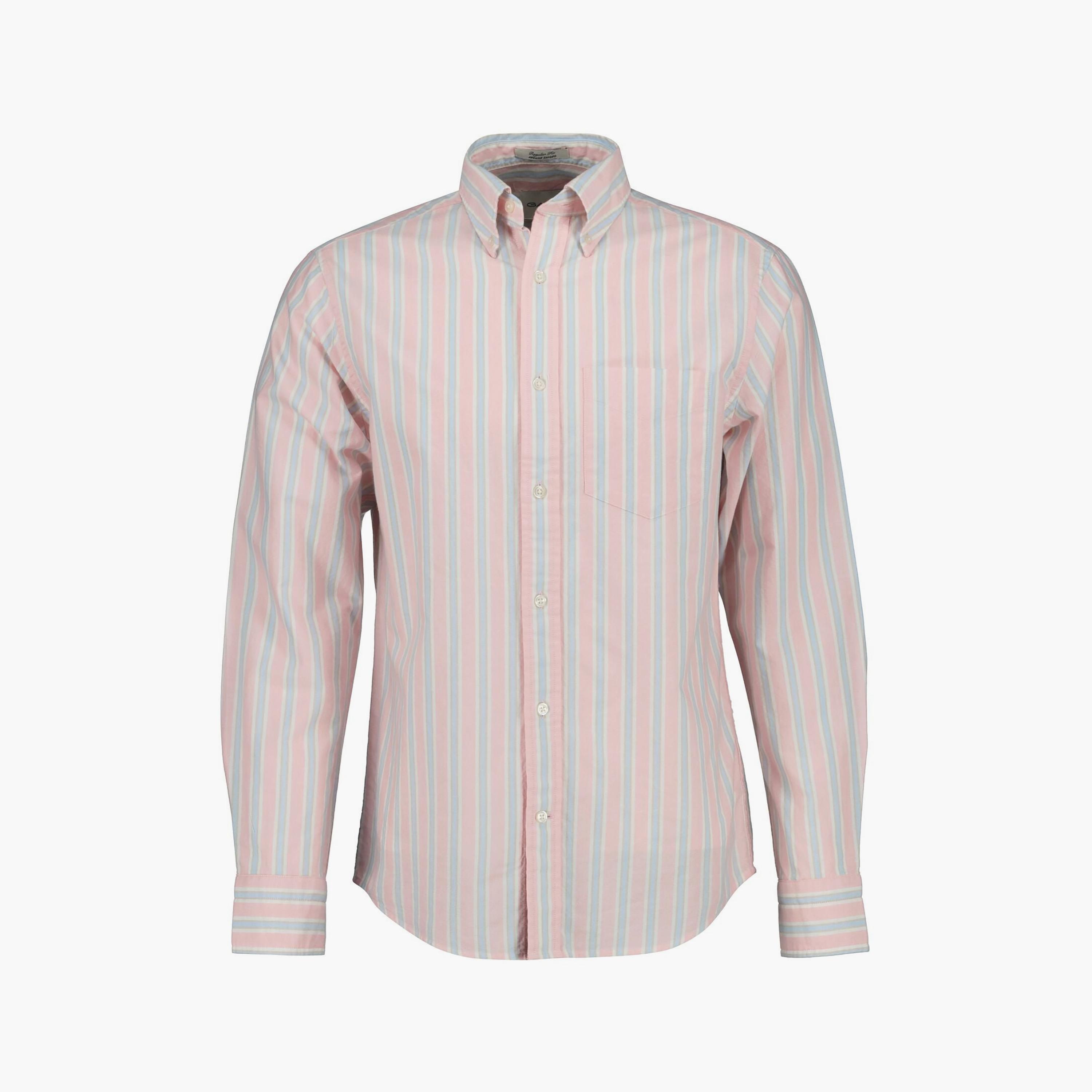قميص رجالي مخطط بقصّة عادية وأزرار وأكمام طويلة من جانت-men-clothing-shirts-image-17