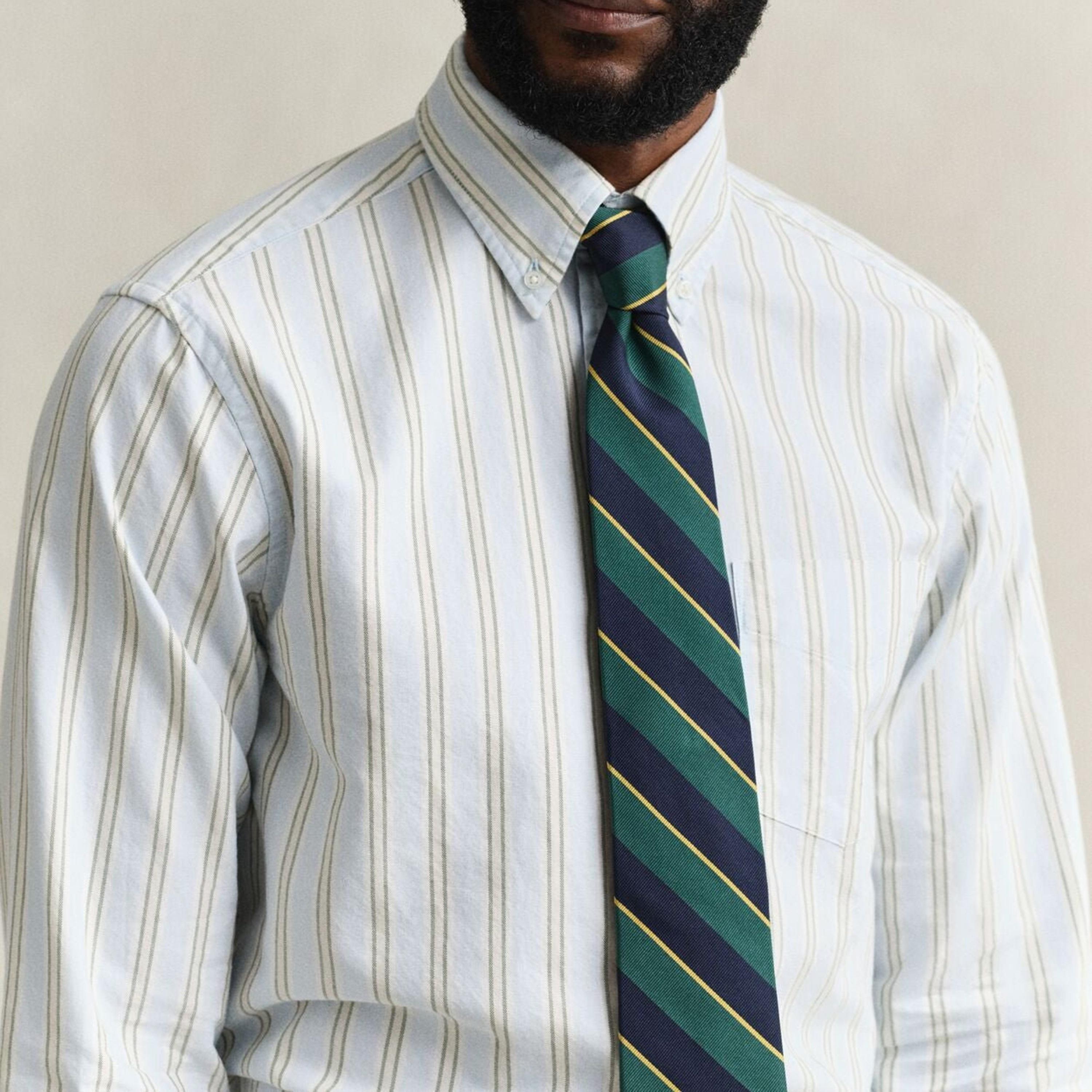 قميص رجالي مخطط بقصّة عادية وأزرار وأكمام طويلة من جانت-men-clothing-shirts-image-8