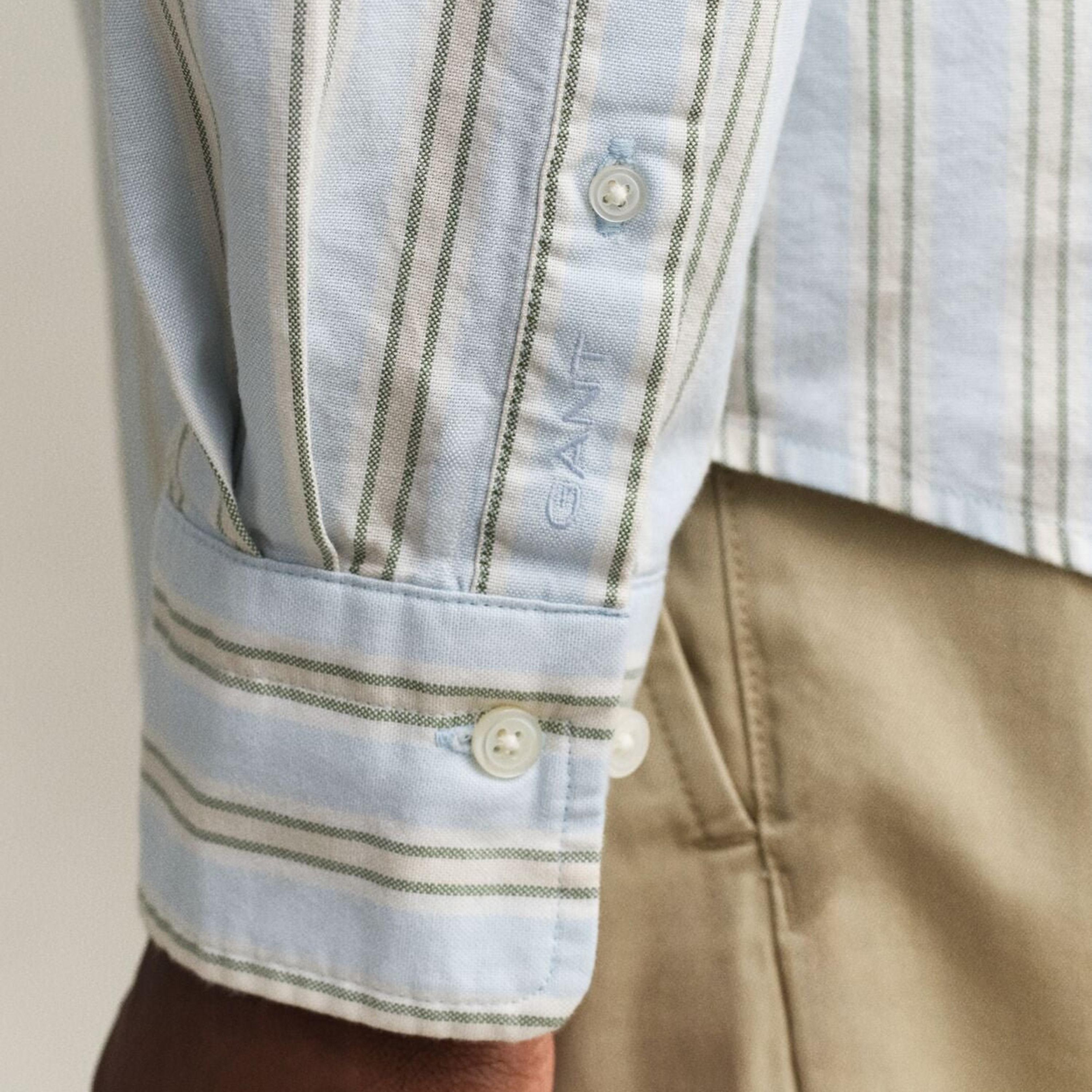 قميص رجالي مخطط بقصّة عادية وأزرار وأكمام طويلة من جانت-men-clothing-shirts-image-12