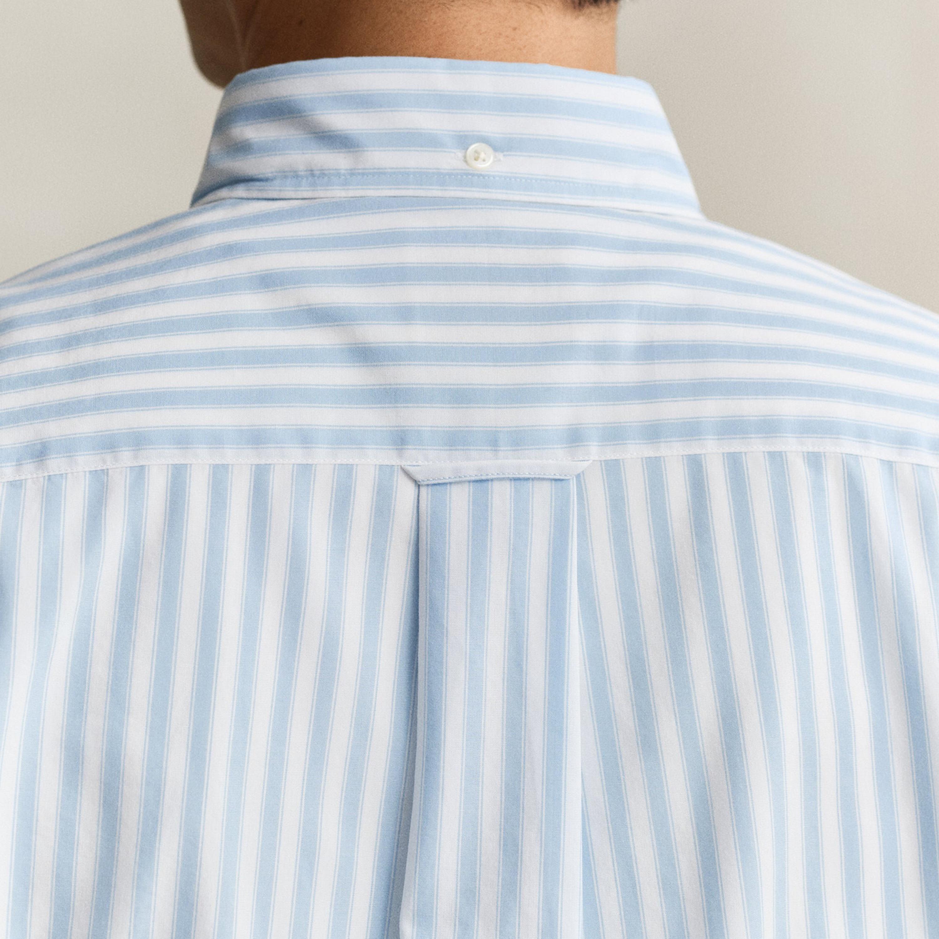 قميص رجالي بقصة عادية بياقة وأزرار سفلية مخططة وأكمام قصيرة من جانت.-men-clothing-shirts-image-15
