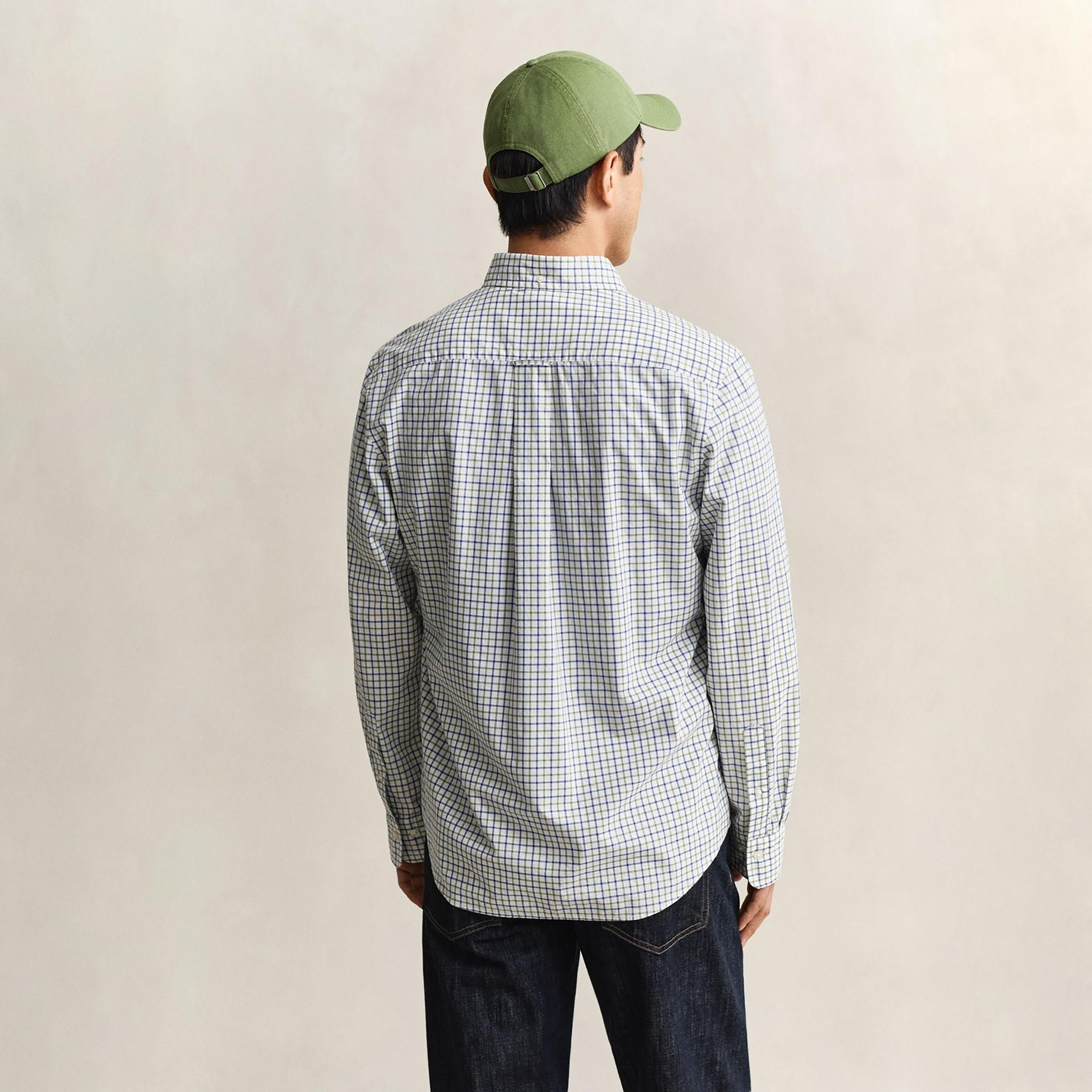 Gant Checked Regular Fit Long Sleeves Button-Down Collar Men's Shirt-men-clothing-shirts-image-4