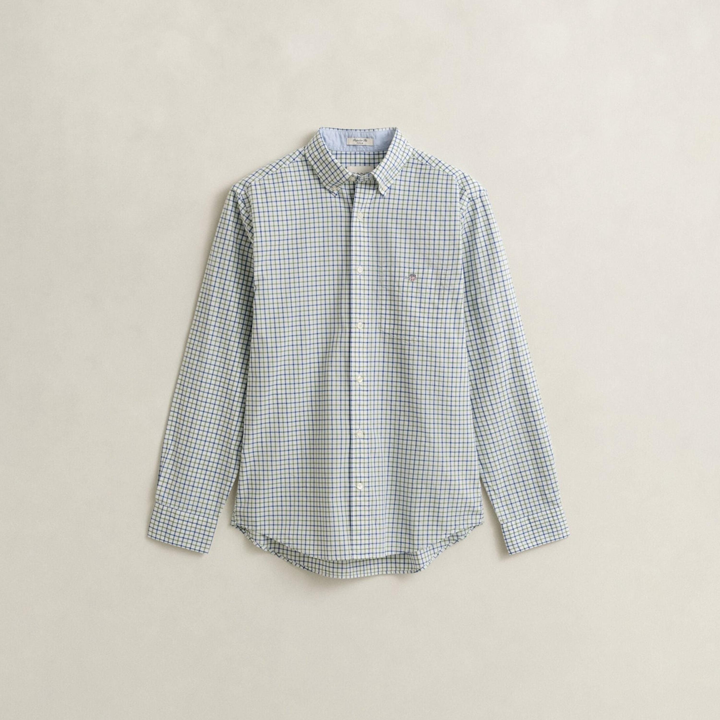 Gant Checked Regular Fit Long Sleeves Button-Down Collar Men's Shirt-men-clothing-shirts-image-5