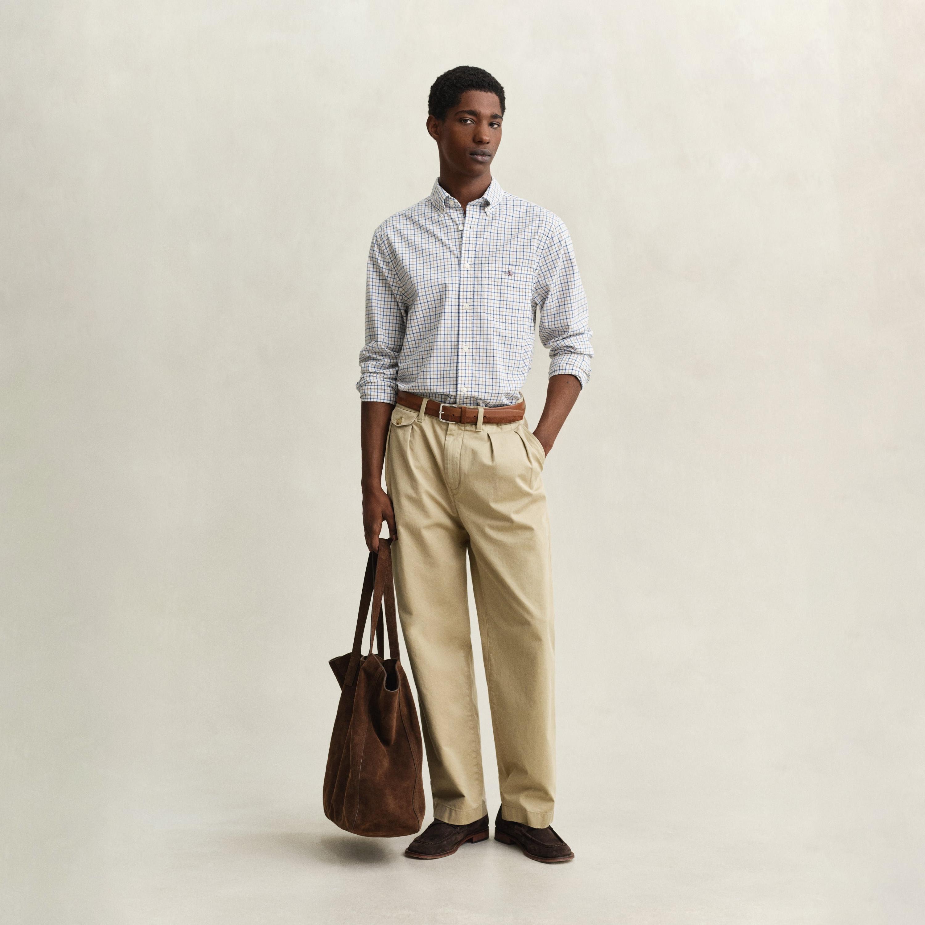قميص رجالي بقصّة عادية وأكمام طويلة وياقة بأزرار من جانت-men-clothing-shirts-image-3