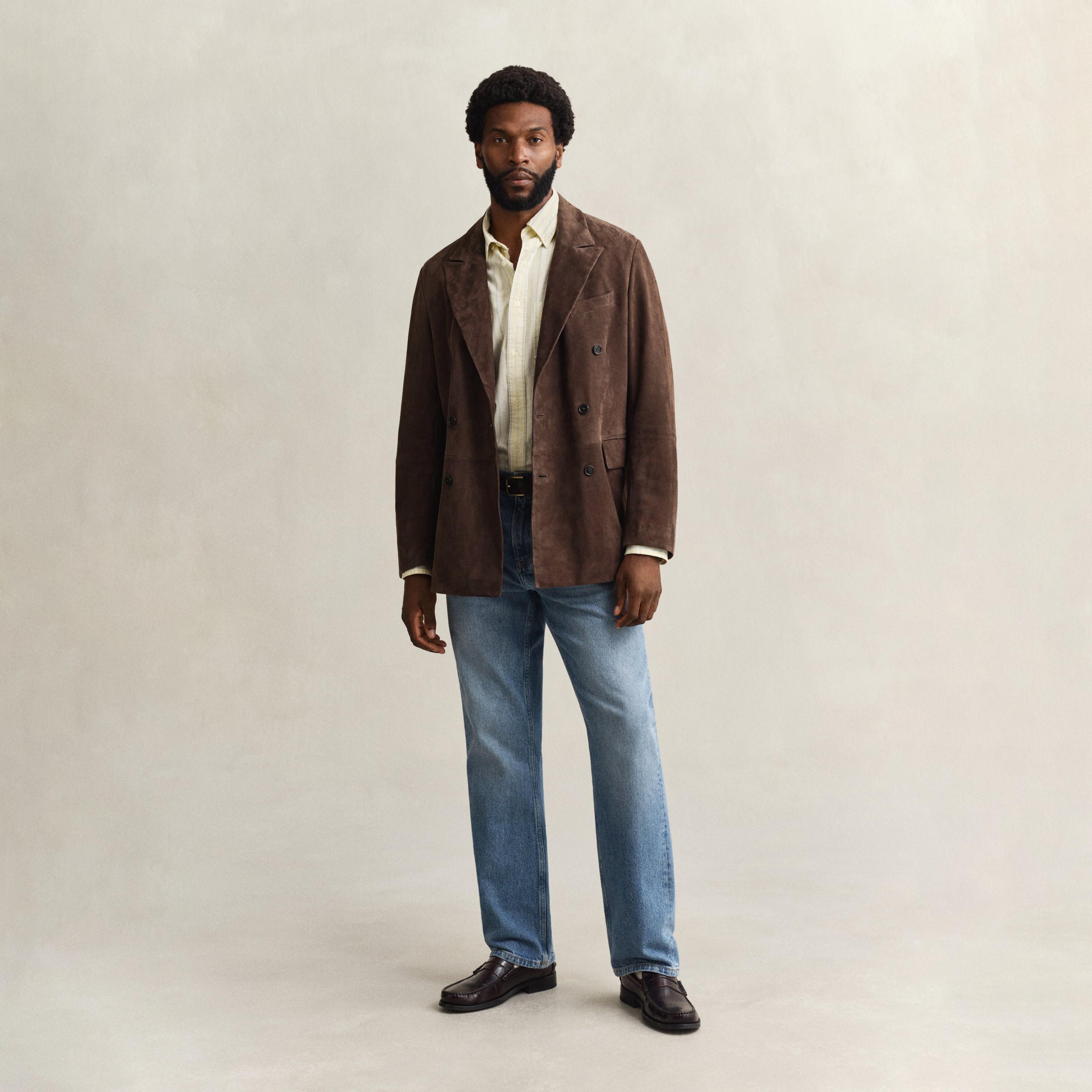 قميص رجالي مخطط بقصّة عادية وأزرار وأكمام طويلة من جانت-men-clothing-shirts-image-21