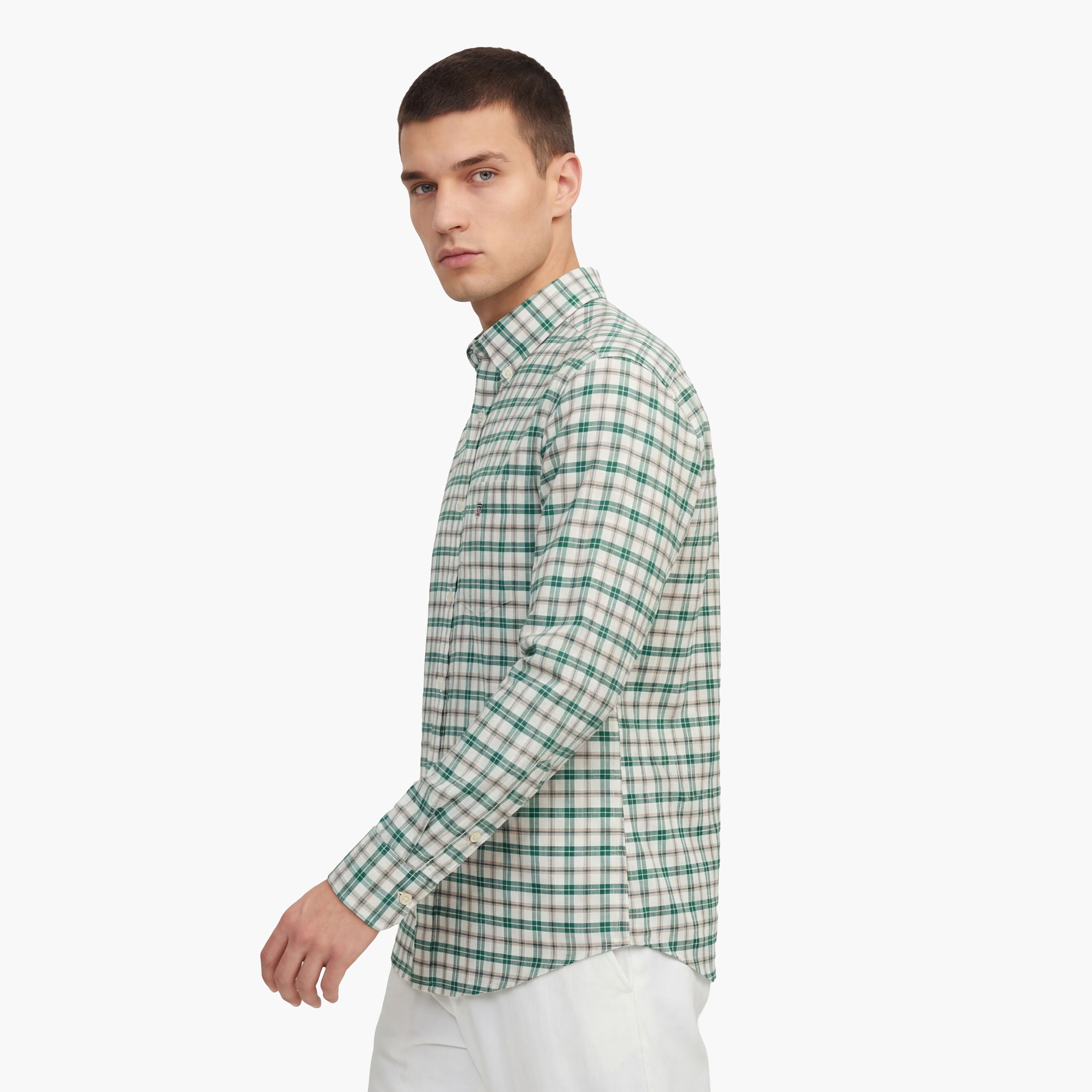 قميص رجالي بقصّة عادية وأكمام طويلة وياقة بأزرار من جانت-men-clothing-shirts-image-3