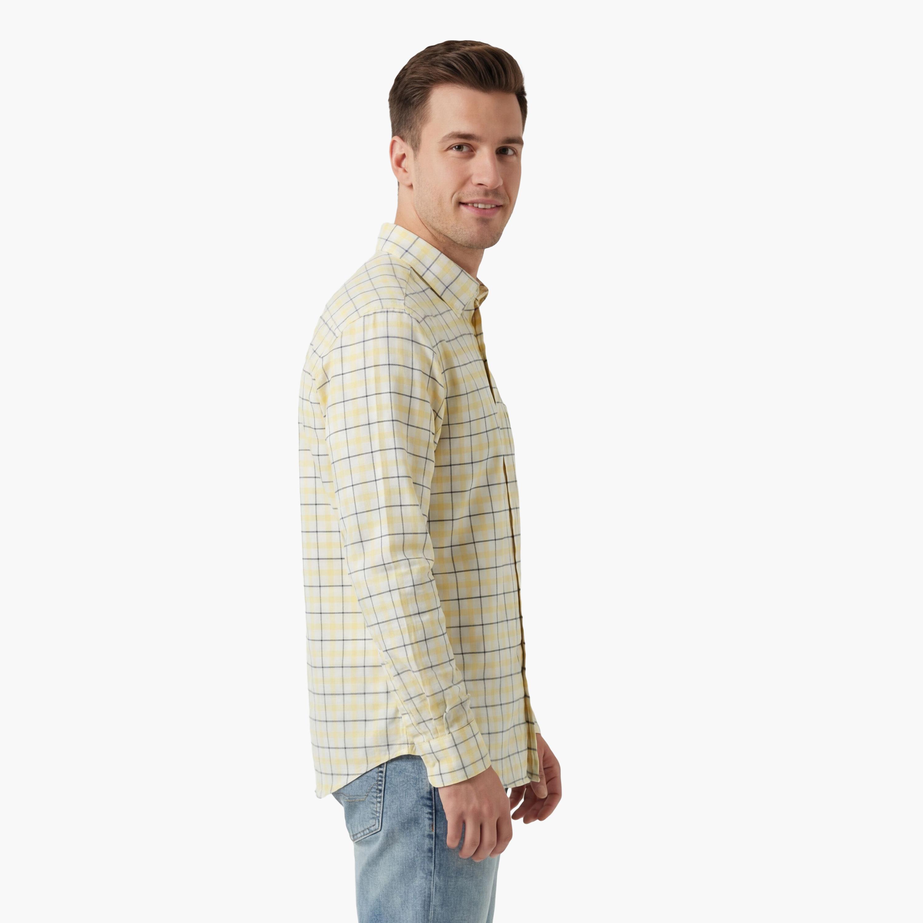 قميص رجالي بقصّة عادية وأكمام طويلة وياقة بأزرار من جانت-men-clothing-shirts-image-21