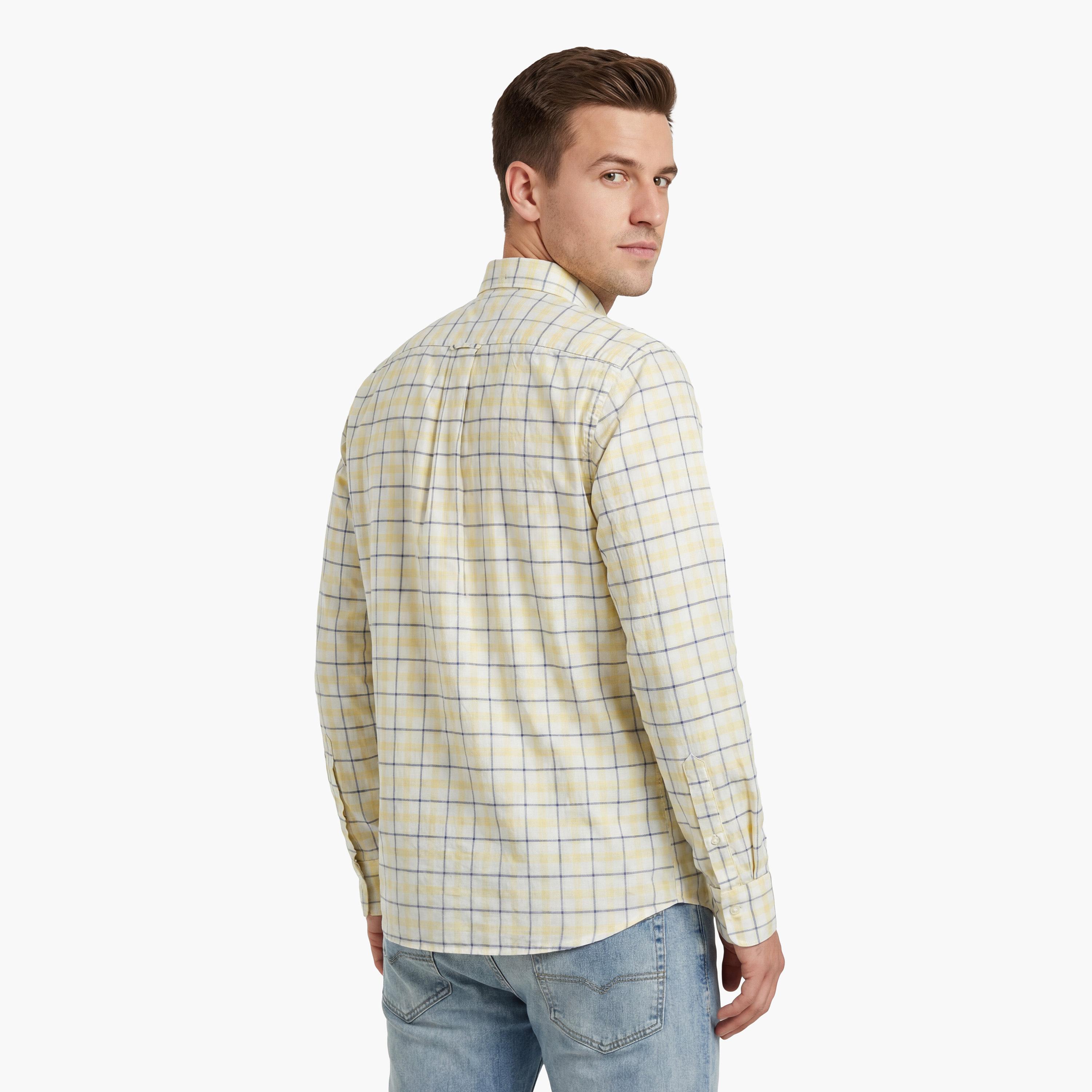 قميص رجالي بقصّة عادية وأكمام طويلة وياقة بأزرار من جانت-men-clothing-shirts-image-22