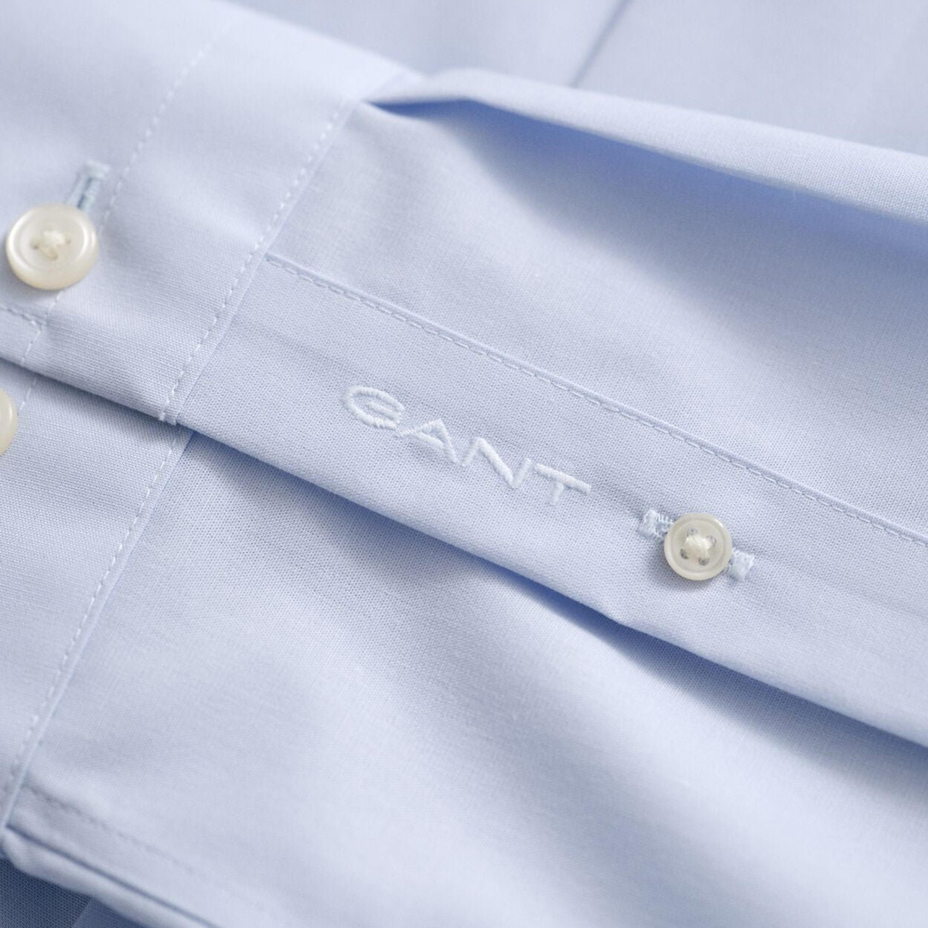 قميص رجالي بأكمام طويلة وقصة "سليم فيت" سادة وياقة "سبريد" من جانت-men-clothing-shirts-image-9