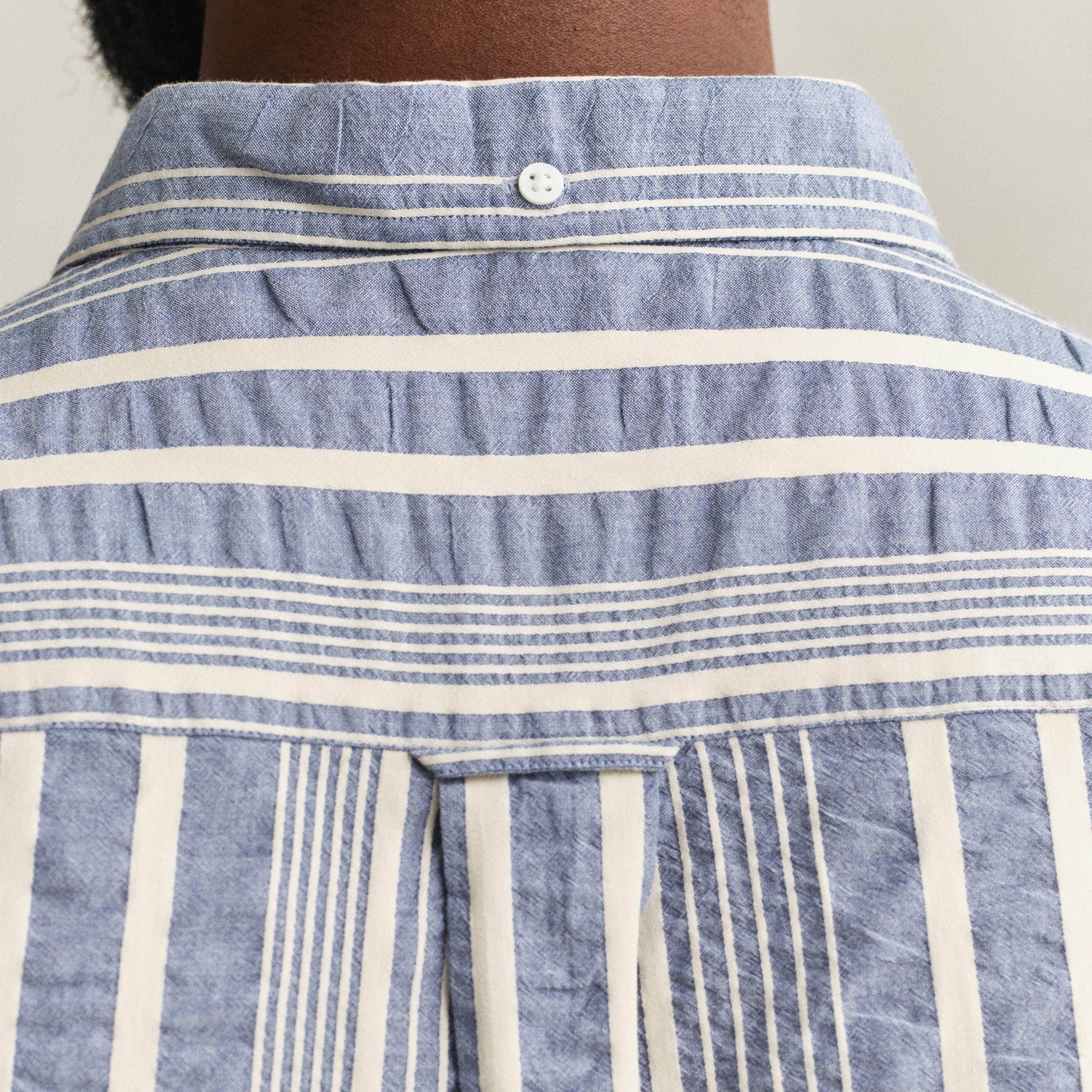 Gant Relaxed Fit Striped Button-Down Collar Long Sleeves Men's Shirt-men-clothing-shirts-image-5