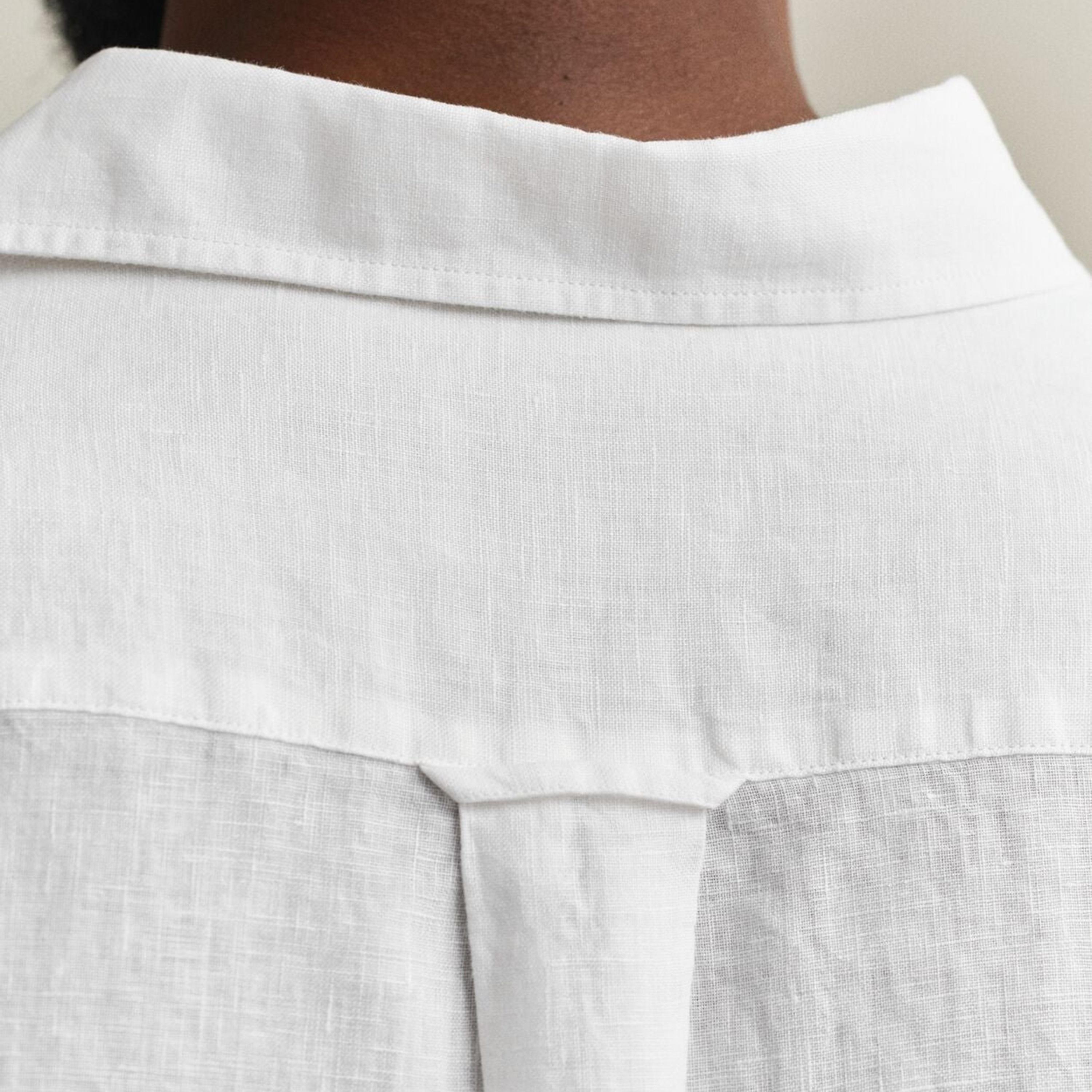 Gant Regular Fit Plain Spread Collar Long Sleeves Men's Linen Shirt-men-clothing-shirts-image-5