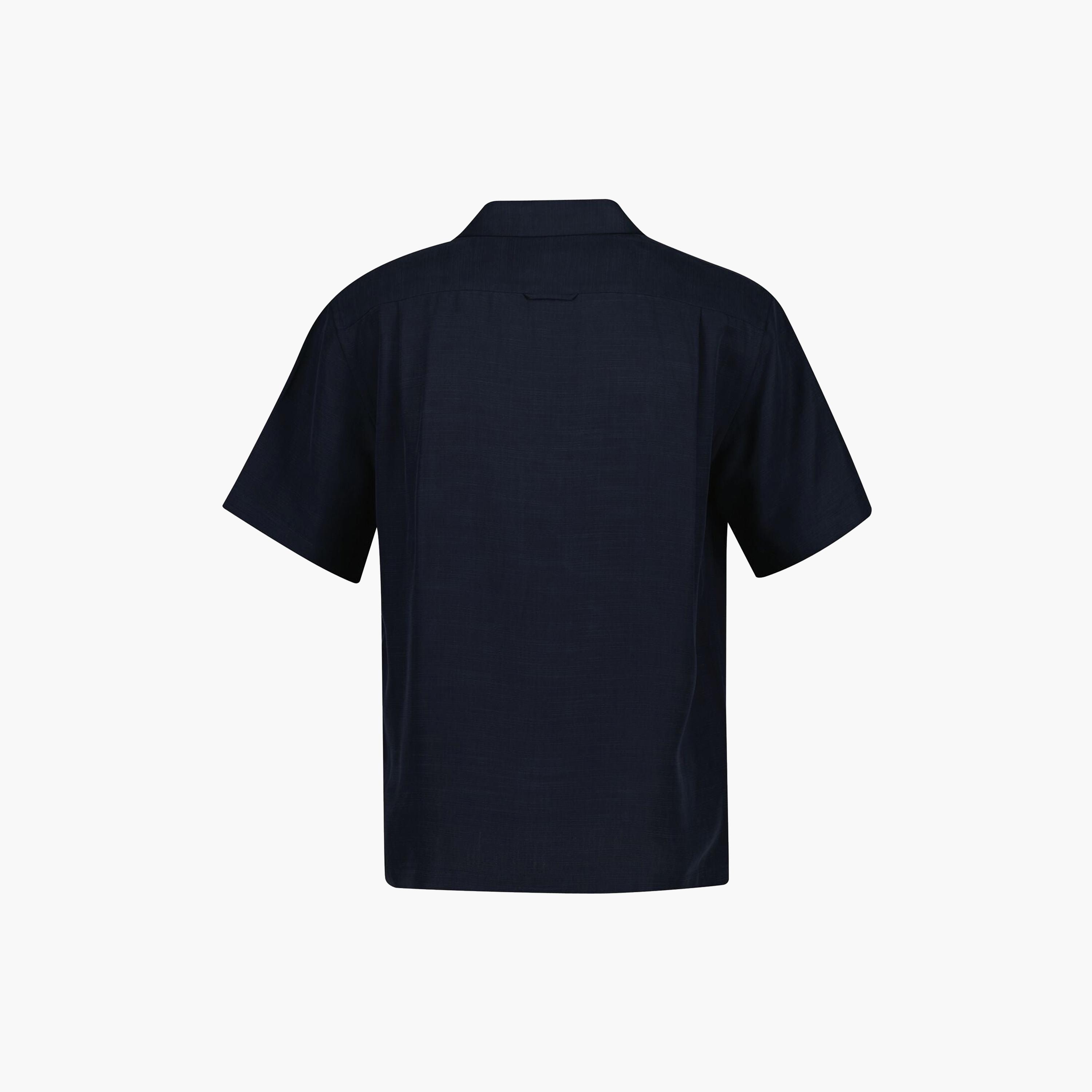 قميص رجالي بقصة عادية بياقة ريزورت سادة وأكمام قصيرة من جانت.-men-clothing-shirts-image-6