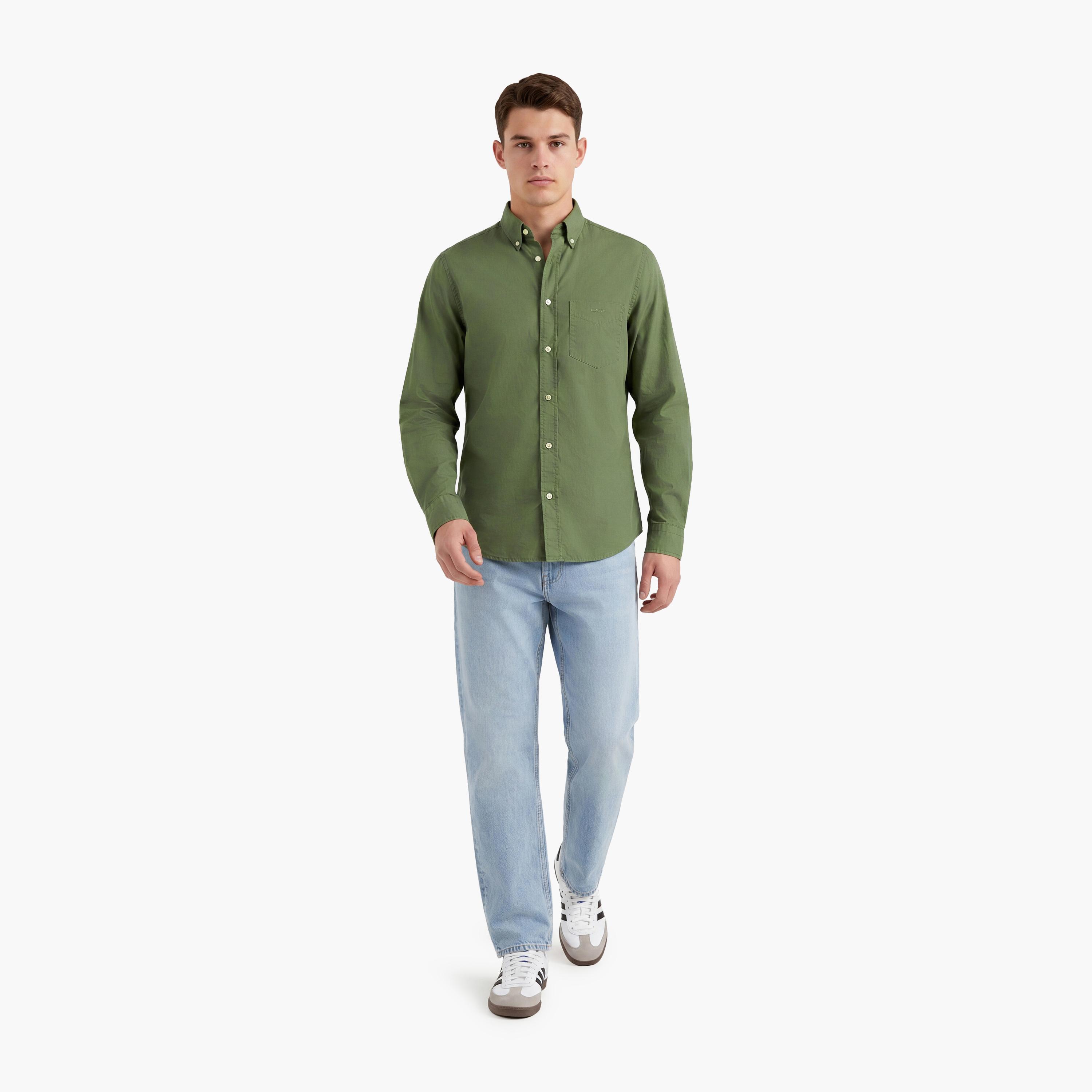 Gant Regular Fit Plain Button Down Collar Long Sleeves Men's Shirt-men-clothing-shirts-image-3