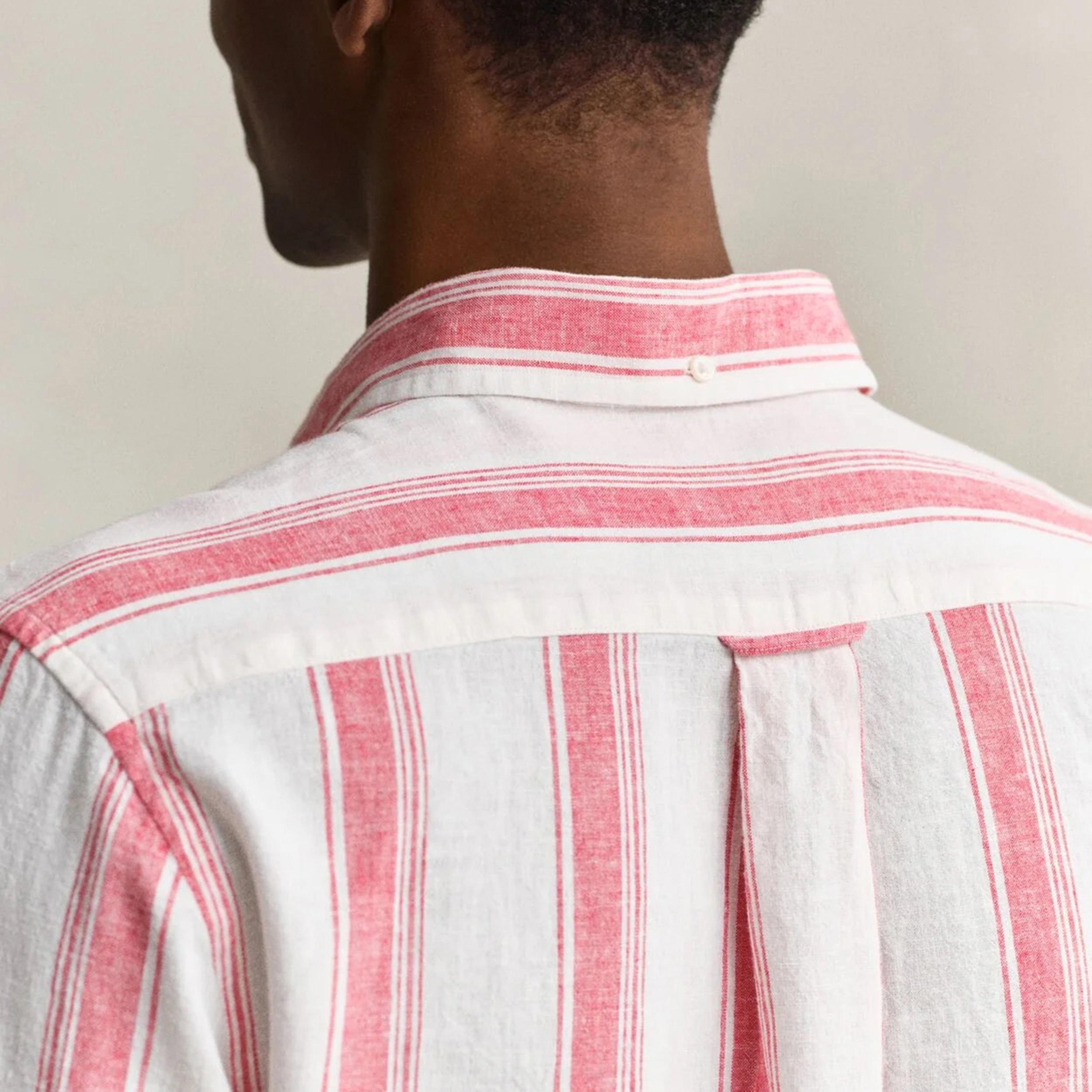 Gant Regular Fit Striped Button Down Collar Long Sleeves Men's Shirt-men-clothing-shirts-image-3