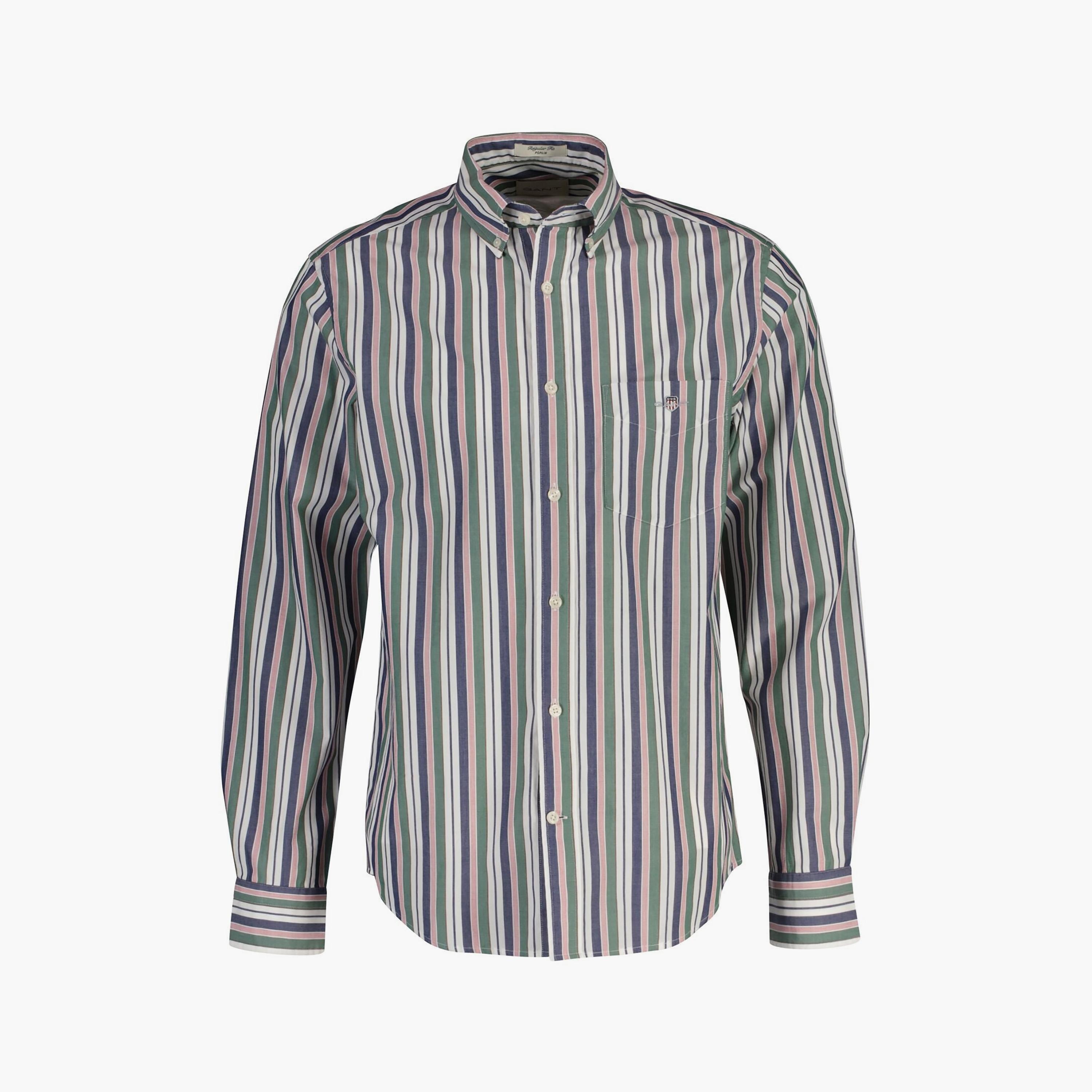 Gant Striped Regular Fit Long Sleeves Button-Down Collar Men's Shirt-men-clothing-shirts-image-5