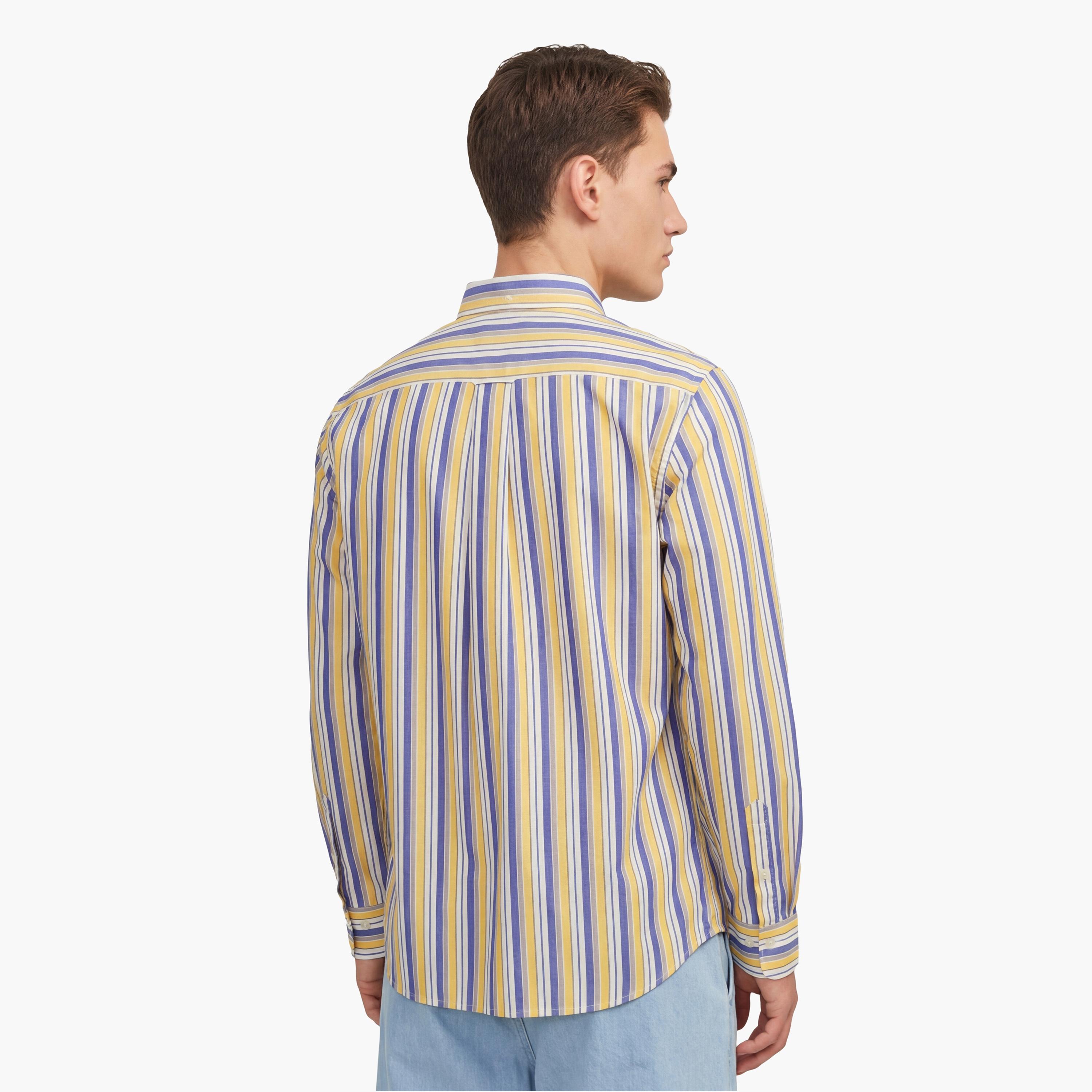 قميص رجالي مخطط بقصّة عادية وأزرار وأكمام طويلة من جانت-men-clothing-shirts-image-10