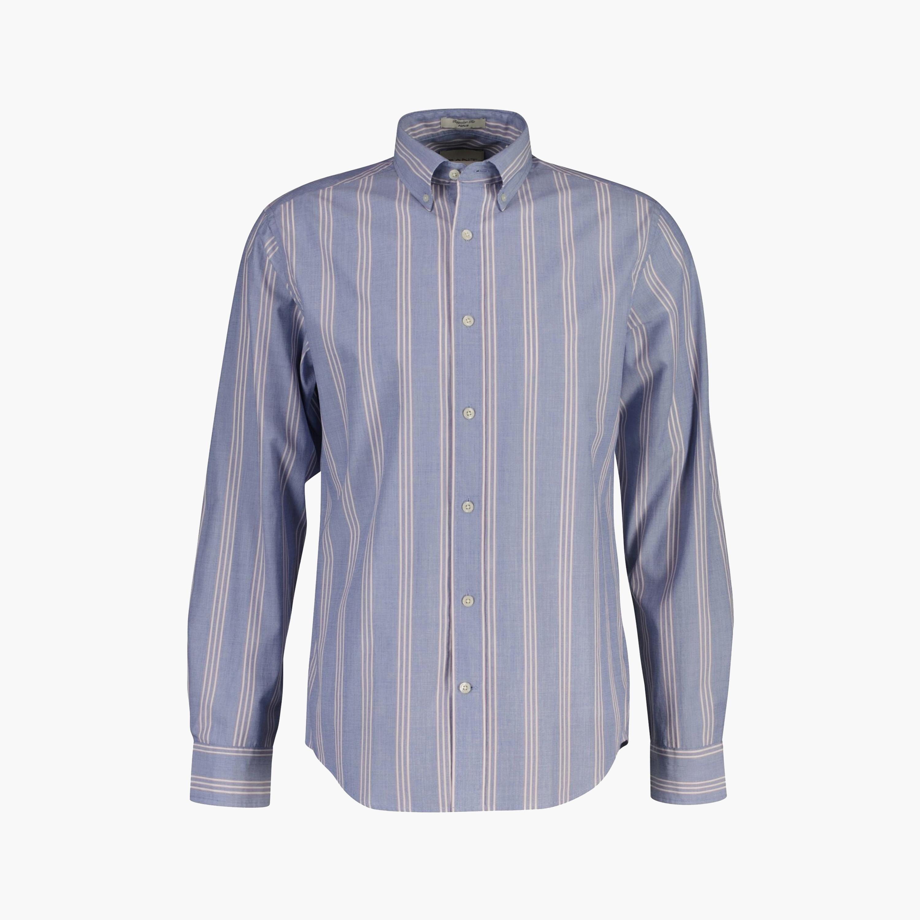 Gant Regular Fit Striped Button-Down Collar Long Sleeves Men's Shirt-men-clothing-shirts-image-5