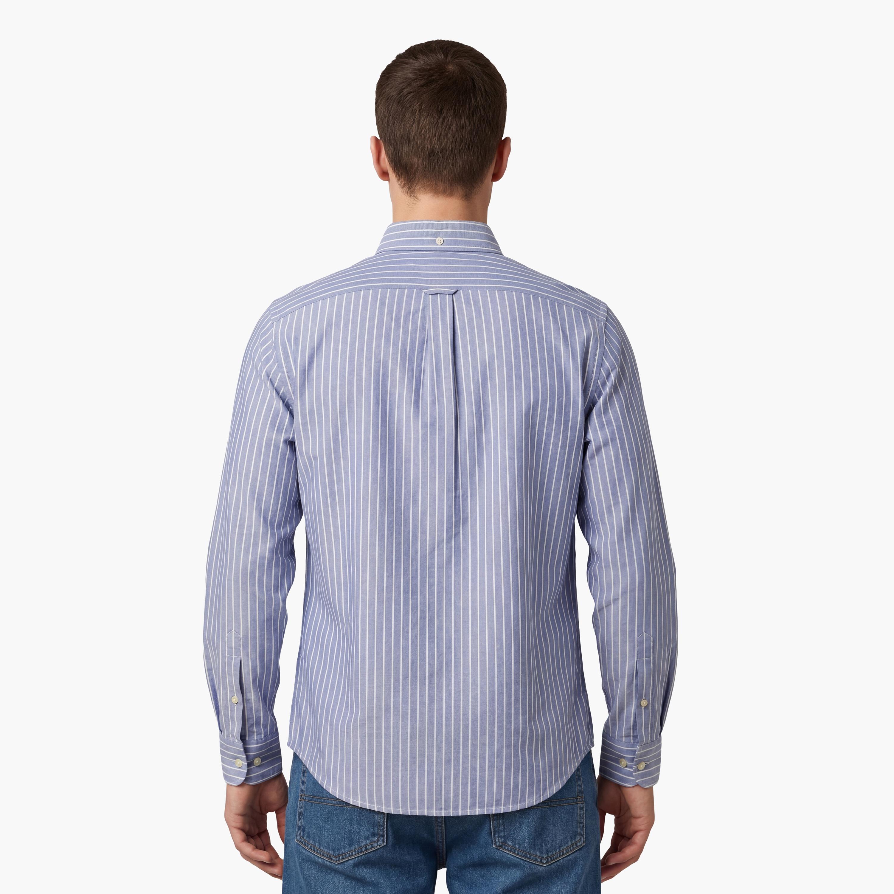 Gant Striped Regular Fit Long Sleeves Classic Oxford Button-Down Collar Men's Shirt-men-clothing-shirts-image-15