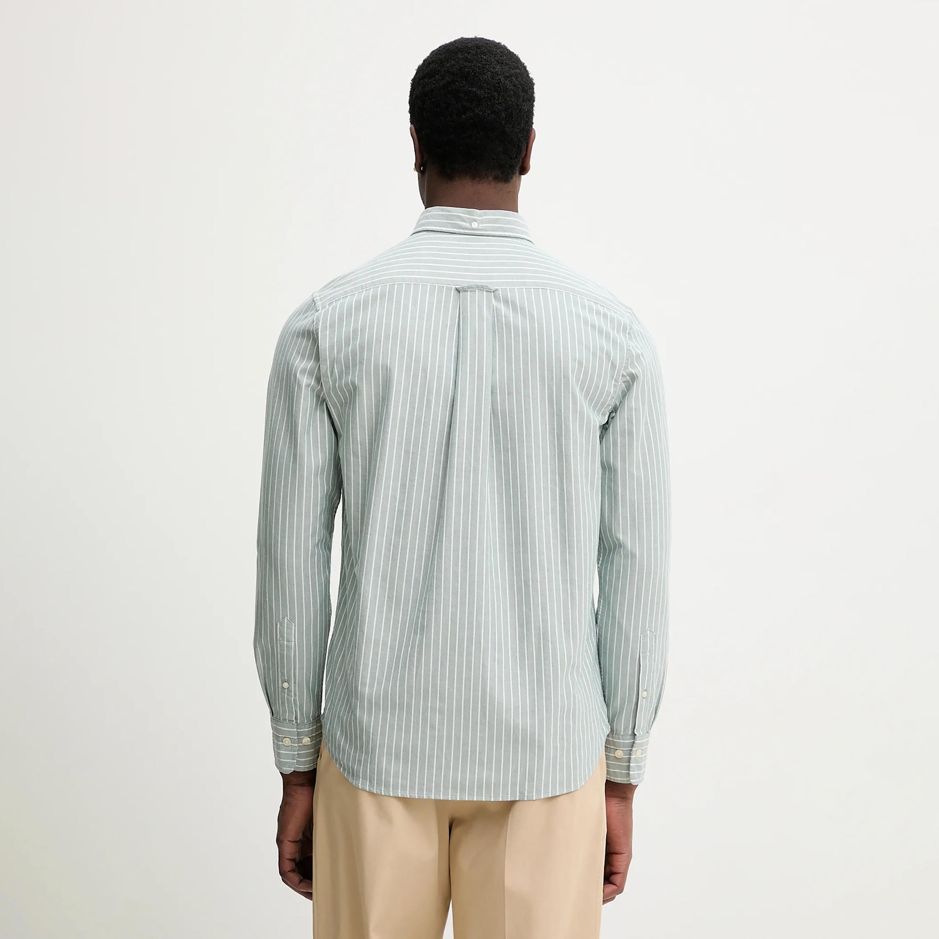Gant Striped Regular Fit Long Sleeves Classic Oxford Button-Down Collar Men's Shirt-men-clothing-shirts-image-10