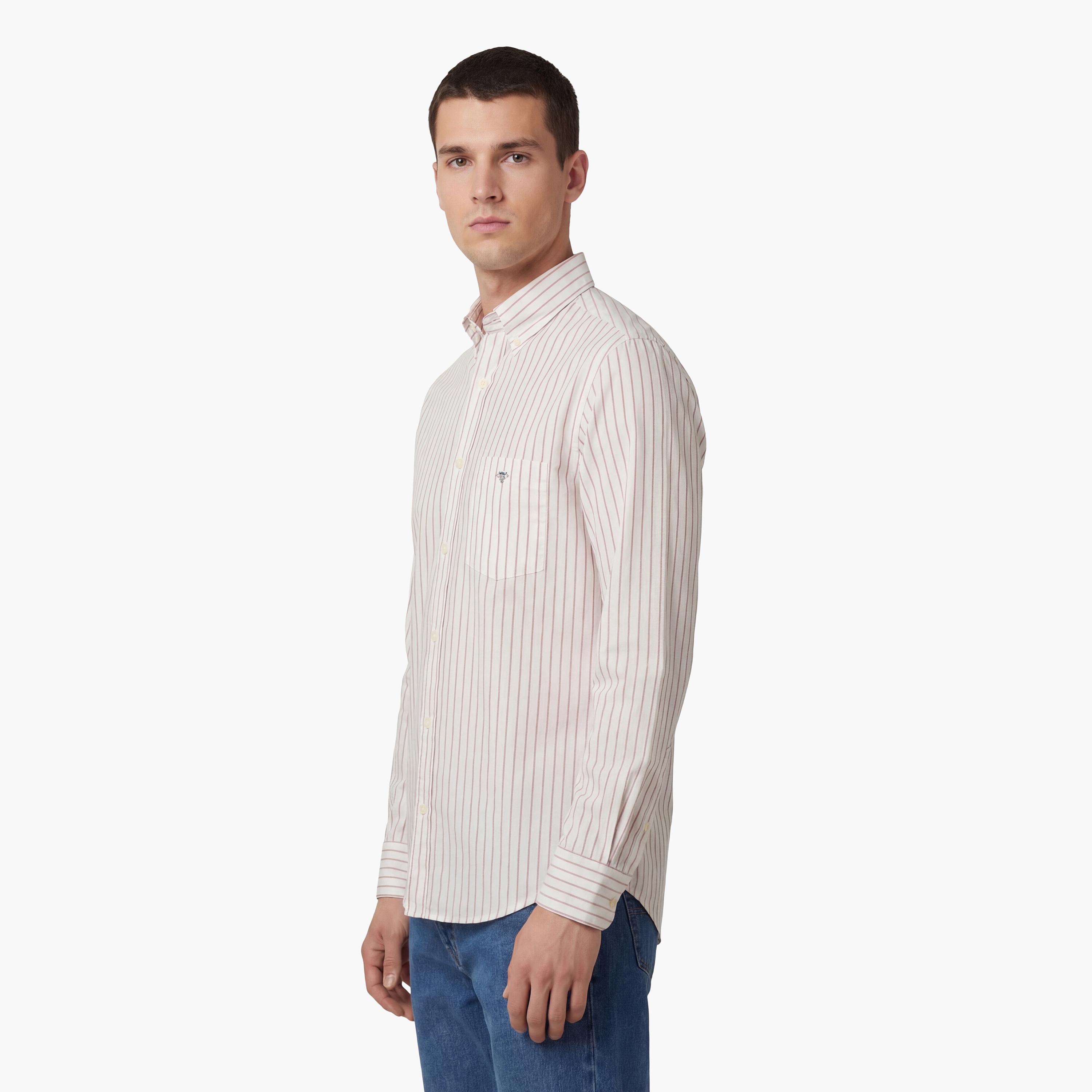 Gant Striped Regular Fit Long Sleeves Classic Oxford Button-Down Collar Men's Shirt-men-clothing-shirts-image-3