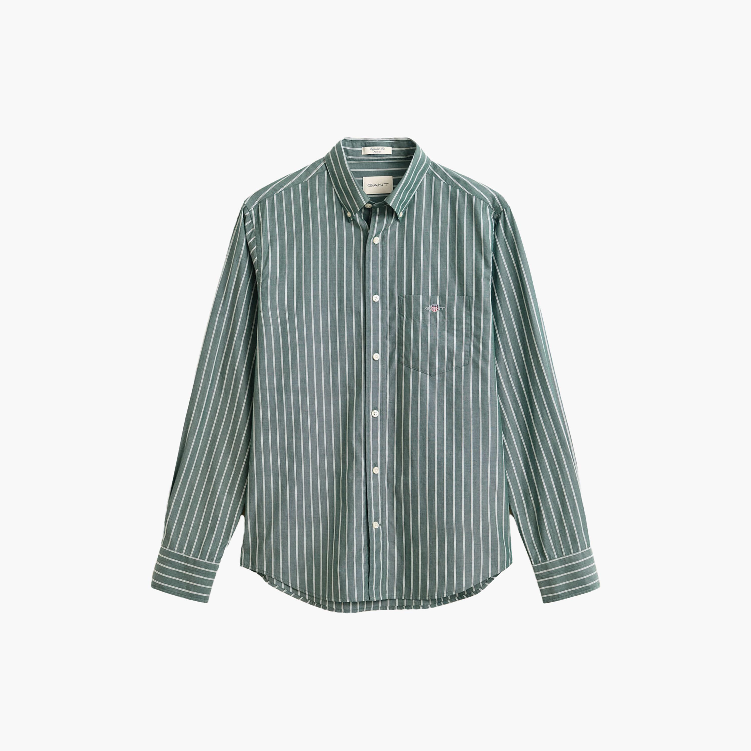 Gant Regular Fit Striped Button Down Collar Long Sleeves Men's Shirt-men-clothing-shirts-image-6