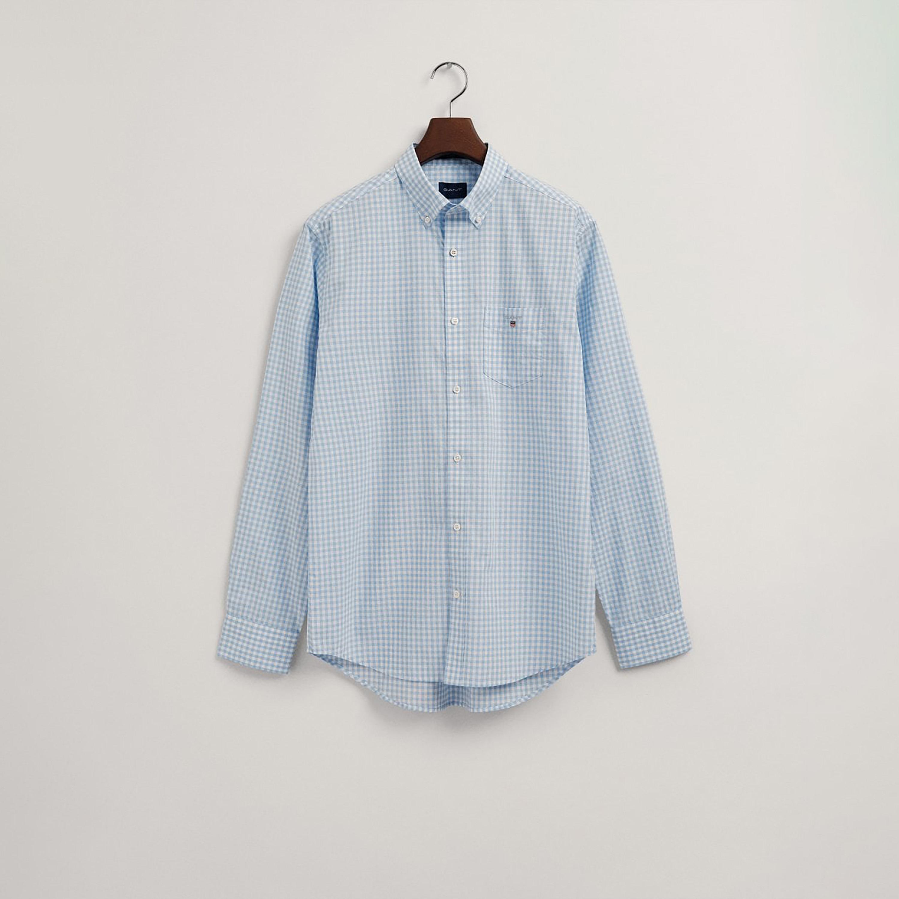 Gant Regular Fit Checked Button-Down Collar Long Sleeves Men's Shirt-men-clothing-shirts-image-1