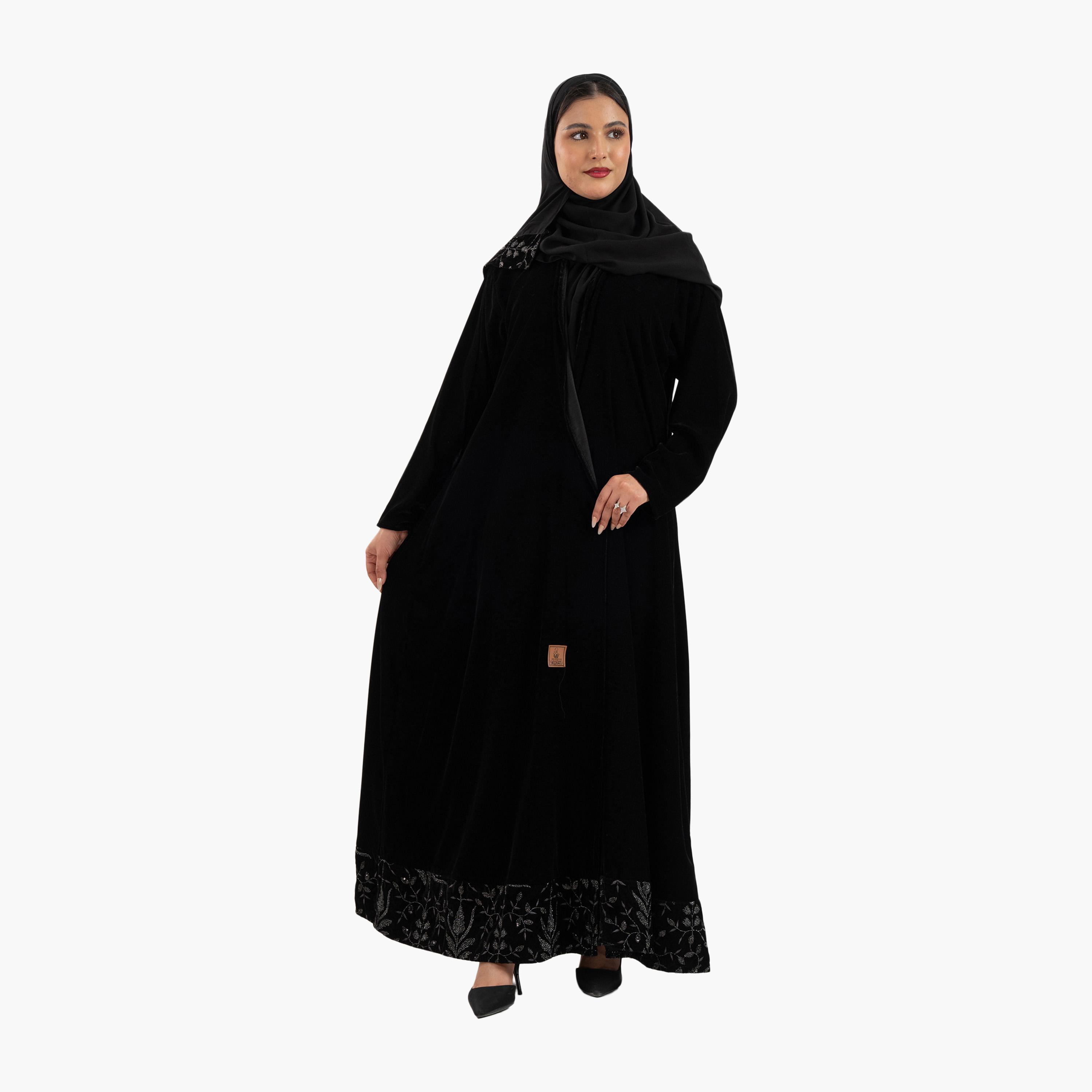 Zahiyh Black Women's Abaya with Hijab-women-arabicclothing-abayas-image-2